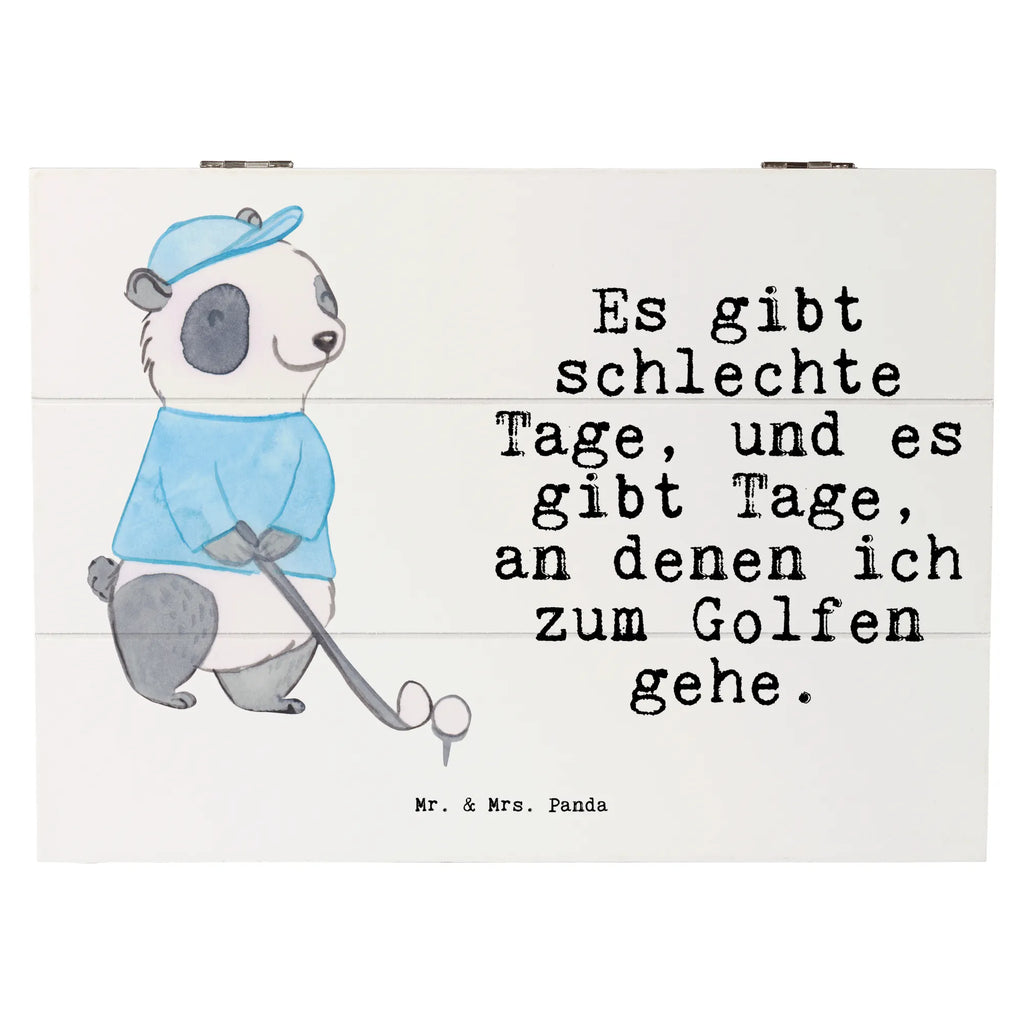 Holzkiste Panda Golfen Holzkiste, Kiste, Schatzkiste, Truhe, Schatulle, XXL, Erinnerungsbox, Erinnerungskiste, Dekokiste, Aufbewahrungsbox, Geschenkbox, Geschenkdose, Geschenk, Sport, Sportart, Hobby, Schenken, Danke, Dankeschön, Auszeichnung, Gewinn, Sportler, Golfen, Golf spielen, Golfplatz, Golfturnier, Golf Verein