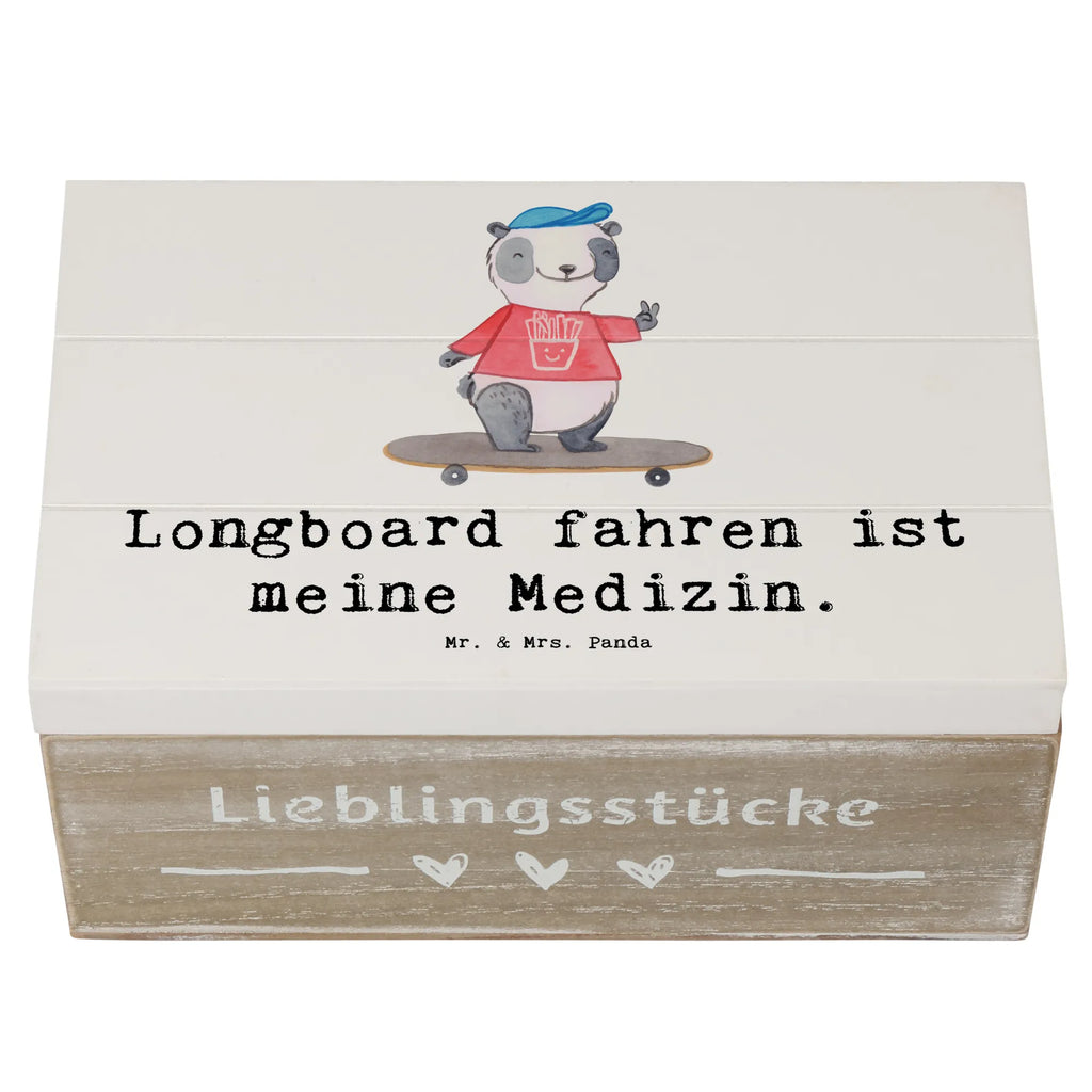 Holzkiste Panda Longboard fahren Holzkiste, Kiste, Schatzkiste, Truhe, Schatulle, XXL, Erinnerungsbox, Erinnerungskiste, Dekokiste, Aufbewahrungsbox, Geschenkbox, Geschenkdose, Geschenk, Sport, Sportart, Hobby, Schenken, Danke, Dankeschön, Auszeichnung, Gewinn, Sportler, Longboard fahren, Skaten, Rollbrettfahren, Longboardfahren, Roller Skaten, Skateboard fahren, Stunts