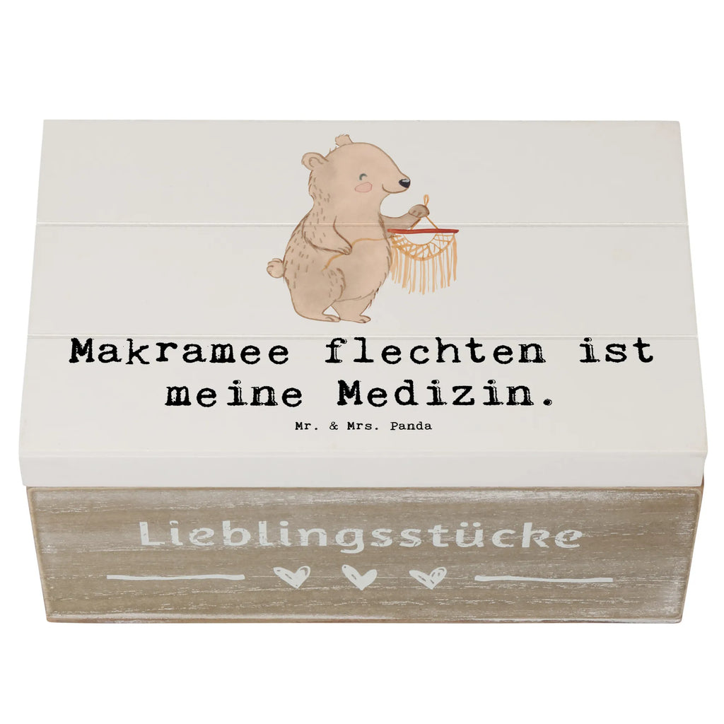 Holzkiste Bär Makramee Holzkiste, Kiste, Schatzkiste, Truhe, Schatulle, XXL, Erinnerungsbox, Erinnerungskiste, Dekokiste, Aufbewahrungsbox, Geschenkbox, Geschenkdose, Geschenk, Sport, Sportart, Hobby, Schenken, Danke, Dankeschön, Auszeichnung, Gewinn, Sportler, Makramee, Basteln, Basteln mit Makramee