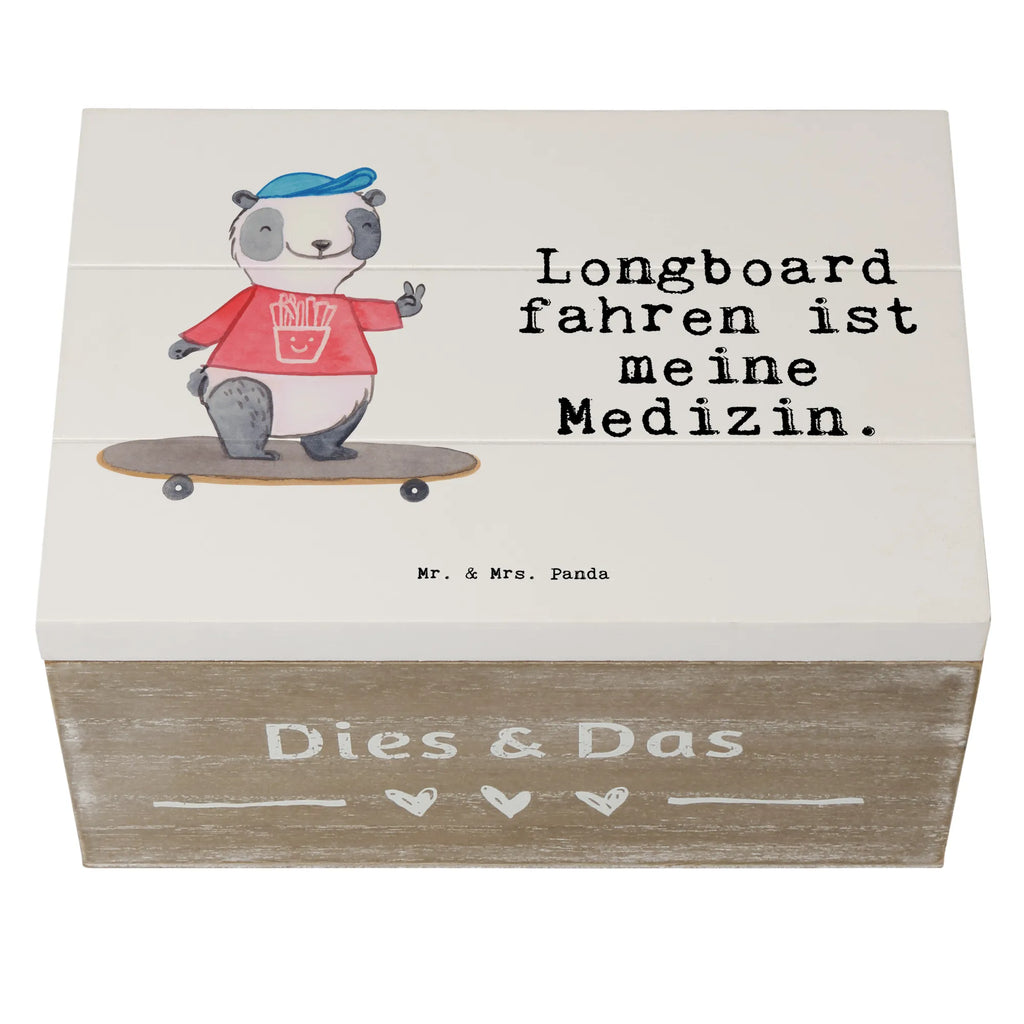 Holzkiste Panda Longboard fahren Holzkiste, Kiste, Schatzkiste, Truhe, Schatulle, XXL, Erinnerungsbox, Erinnerungskiste, Dekokiste, Aufbewahrungsbox, Geschenkbox, Geschenkdose, Geschenk, Sport, Sportart, Hobby, Schenken, Danke, Dankeschön, Auszeichnung, Gewinn, Sportler, Longboard fahren, Skaten, Rollbrettfahren, Longboardfahren, Roller Skaten, Skateboard fahren, Stunts