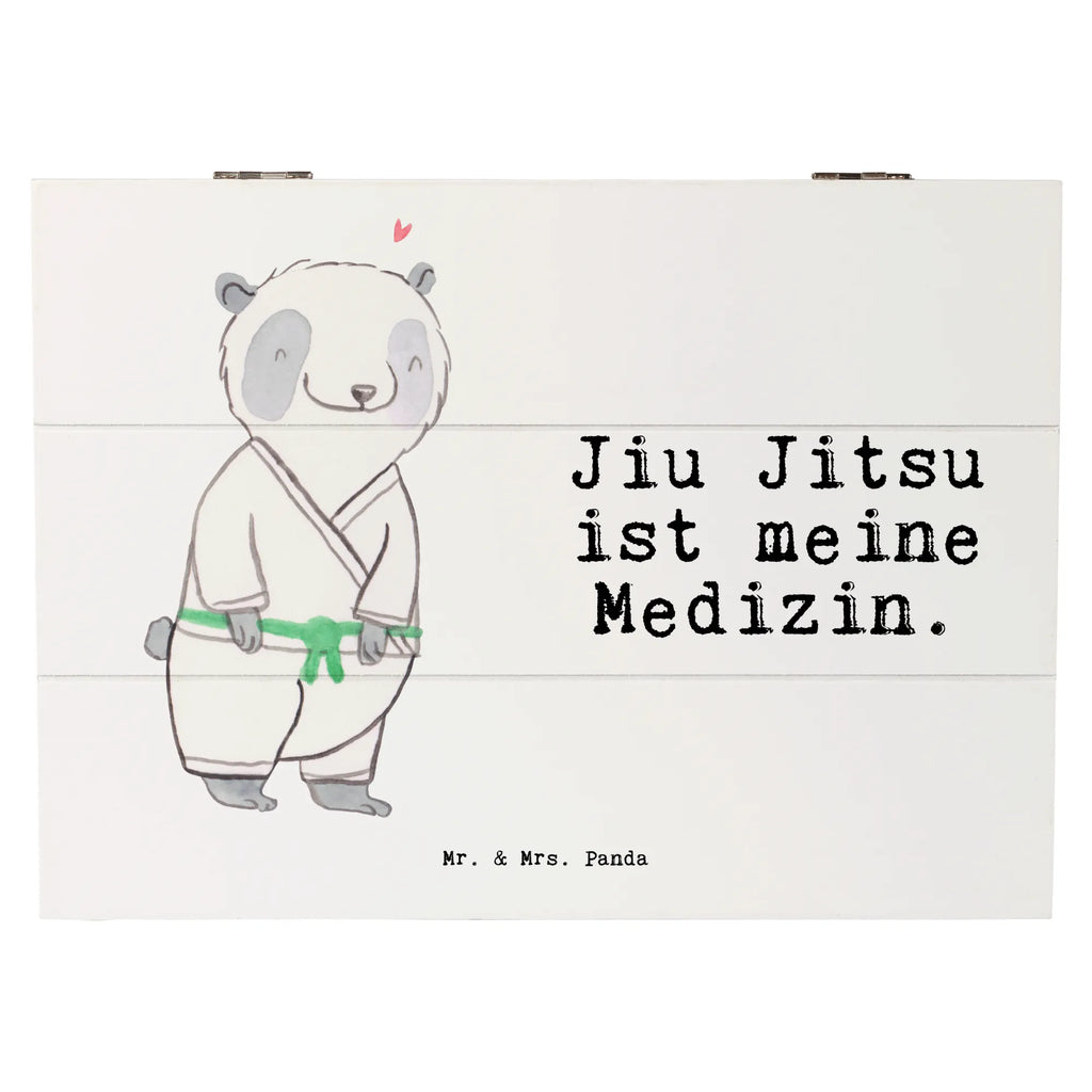 Holzkiste Panda Jiu Jitsu Holzkiste, Kiste, Schatzkiste, Truhe, Schatulle, XXL, Erinnerungsbox, Erinnerungskiste, Dekokiste, Aufbewahrungsbox, Geschenkbox, Geschenkdose, Geschenk, Sport, Sportart, Hobby, Schenken, Danke, Dankeschön, Auszeichnung, Gewinn, Sportler, Jiu Jitsu, japanische Kampfkunst, Selbstverteidigung