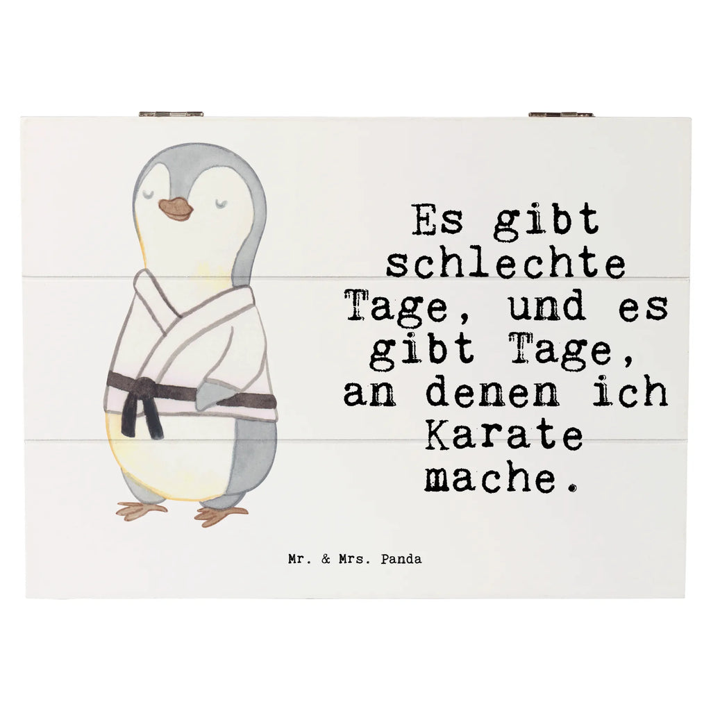 Holzkiste Pinguin Karate Holzkiste, Kiste, Schatzkiste, Truhe, Schatulle, XXL, Erinnerungsbox, Erinnerungskiste, Dekokiste, Aufbewahrungsbox, Geschenkbox, Geschenkdose, Geschenk, Sport, Sportart, Hobby, Schenken, Danke, Dankeschön, Auszeichnung, Gewinn, Sportler, Karate, Kampfsportart, Selbstverteidigung, Kampfkunst, Karate Verein