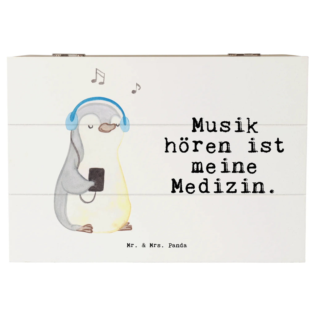 Holzkiste Pinguin Musik hören Holzkiste, Kiste, Schatzkiste, Truhe, Schatulle, XXL, Erinnerungsbox, Erinnerungskiste, Dekokiste, Aufbewahrungsbox, Geschenkbox, Geschenkdose, Geschenk, Sport, Sportart, Hobby, Schenken, Danke, Dankeschön, Auszeichnung, Gewinn, Sportler, Musik hören, Lieblingssong