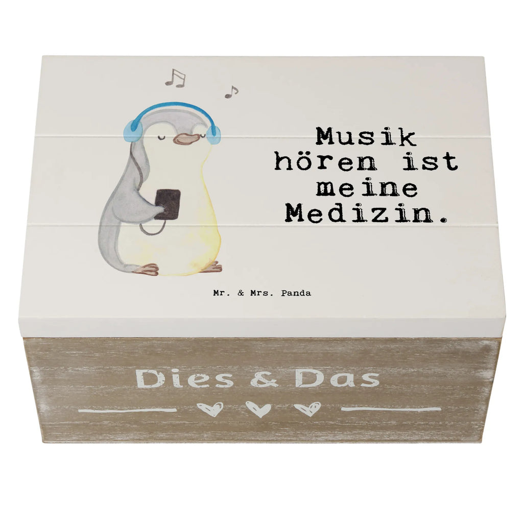 Holzkiste Pinguin Musik hören Holzkiste, Kiste, Schatzkiste, Truhe, Schatulle, XXL, Erinnerungsbox, Erinnerungskiste, Dekokiste, Aufbewahrungsbox, Geschenkbox, Geschenkdose, Geschenk, Sport, Sportart, Hobby, Schenken, Danke, Dankeschön, Auszeichnung, Gewinn, Sportler, Musik hören, Lieblingssong