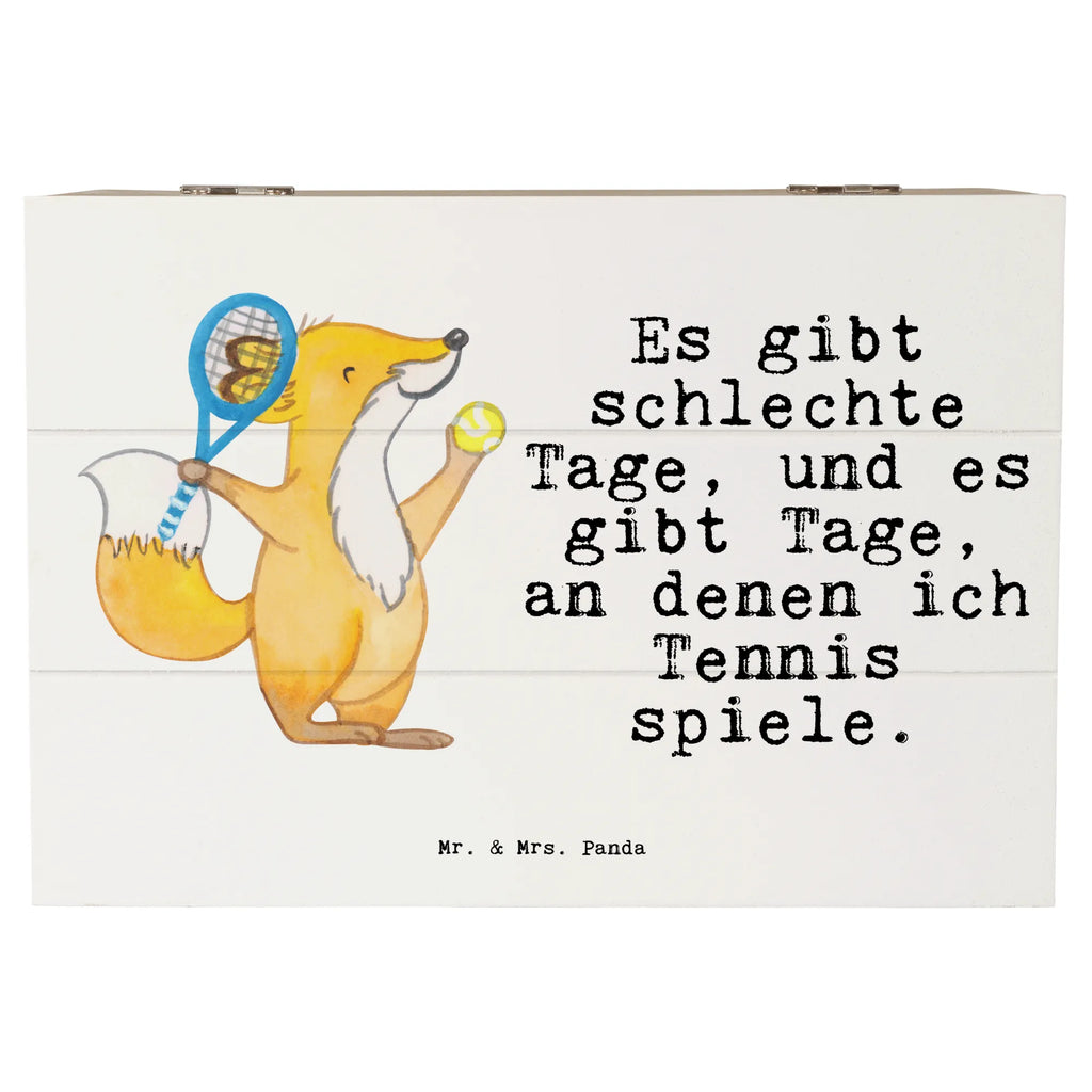 Holzkiste Fuchs Tennis spielen Holzkiste, Kiste, Schatzkiste, Truhe, Schatulle, XXL, Erinnerungsbox, Erinnerungskiste, Dekokiste, Aufbewahrungsbox, Geschenkbox, Geschenkdose, Geschenk, Sport, Sportart, Hobby, Schenken, Danke, Dankeschön, Auszeichnung, Gewinn, Sportler, Tennis spielen, Tennisclub, Tennisverein, Tennis Turnier, Ballsportart