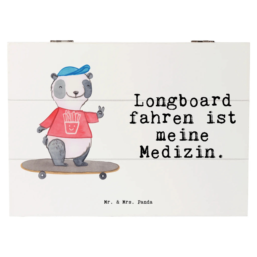 Holzkiste Panda Longboard fahren Holzkiste, Kiste, Schatzkiste, Truhe, Schatulle, XXL, Erinnerungsbox, Erinnerungskiste, Dekokiste, Aufbewahrungsbox, Geschenkbox, Geschenkdose, Geschenk, Sport, Sportart, Hobby, Schenken, Danke, Dankeschön, Auszeichnung, Gewinn, Sportler, Longboard fahren, Skaten, Rollbrettfahren, Longboardfahren, Roller Skaten, Skateboard fahren, Stunts