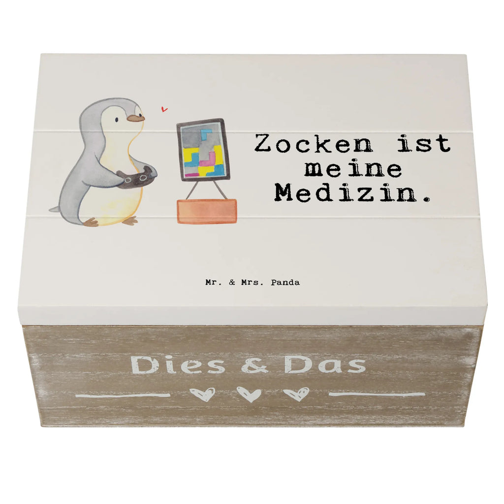 Holzkiste Pinguin Zocken Holzkiste, Kiste, Schatzkiste, Truhe, Schatulle, XXL, Erinnerungsbox, Erinnerungskiste, Dekokiste, Aufbewahrungsbox, Geschenkbox, Geschenkdose, Geschenk, Sport, Sportart, Hobby, Schenken, Danke, Dankeschön, Auszeichnung, Gewinn, Sportler, Zocken, Gaming, Videospiele, Videogames