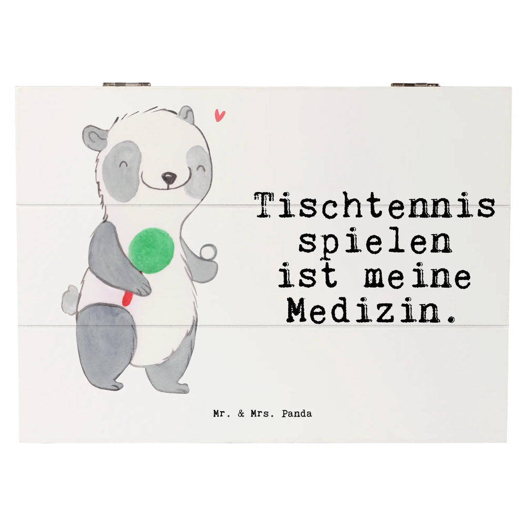 Holzkiste Panda Tischtennis Holzkiste, Kiste, Schatzkiste, Truhe, Schatulle, XXL, Erinnerungsbox, Erinnerungskiste, Dekokiste, Aufbewahrungsbox, Geschenkbox, Geschenkdose, Geschenk, Sport, Sportart, Hobby, Schenken, Danke, Dankeschön, Auszeichnung, Gewinn, Sportler, Tischtennis, Tischtennis Bund, Tischtennis Verein, Ballsport