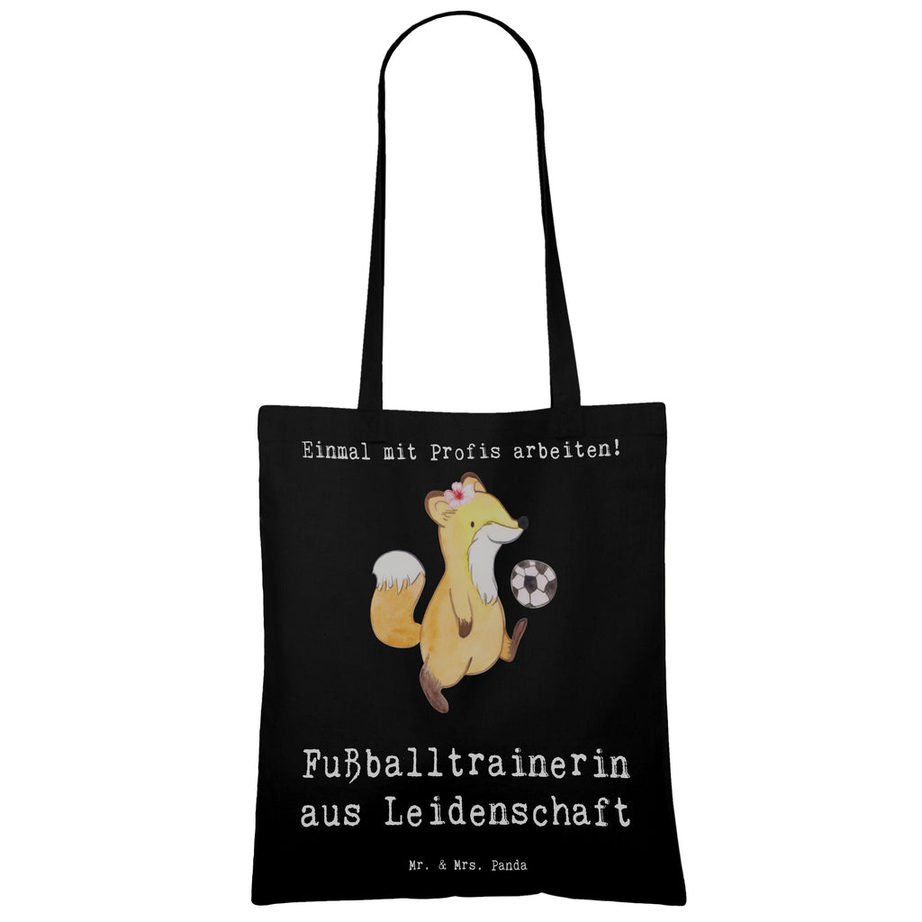 Tragetasche Fußballtrainerin aus Leidenschaft Beuteltasche, Beutel, Einkaufstasche, Jutebeutel, Stoffbeutel, Tasche, Shopper, Umhängetasche, Strandtasche, Schultertasche, Stofftasche, Tragetasche, Badetasche, Jutetasche, Einkaufstüte, Laptoptasche, Beruf, Ausbildung, Jubiläum, Abschied, Rente, Kollege, Kollegin, Geschenk, Schenken, Arbeitskollege, Mitarbeiter, Firma, Danke, Dankeschön, Fußballtrainerin, Fußballspiel, Glücksbringer, Verein Fußball