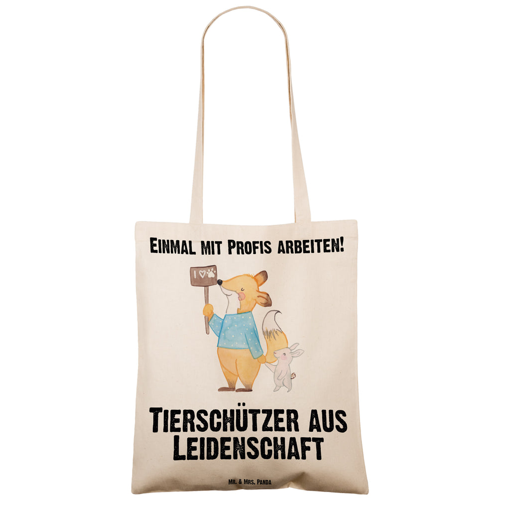 Tragetasche Tierschützer aus Leidenschaft Beuteltasche, Beutel, Einkaufstasche, Jutebeutel, Stoffbeutel, Tasche, Shopper, Umhängetasche, Strandtasche, Schultertasche, Stofftasche, Tragetasche, Badetasche, Jutetasche, Einkaufstüte, Laptoptasche, Beruf, Ausbildung, Jubiläum, Abschied, Rente, Kollege, Kollegin, Geschenk, Schenken, Arbeitskollege, Mitarbeiter, Firma, Danke, Dankeschön