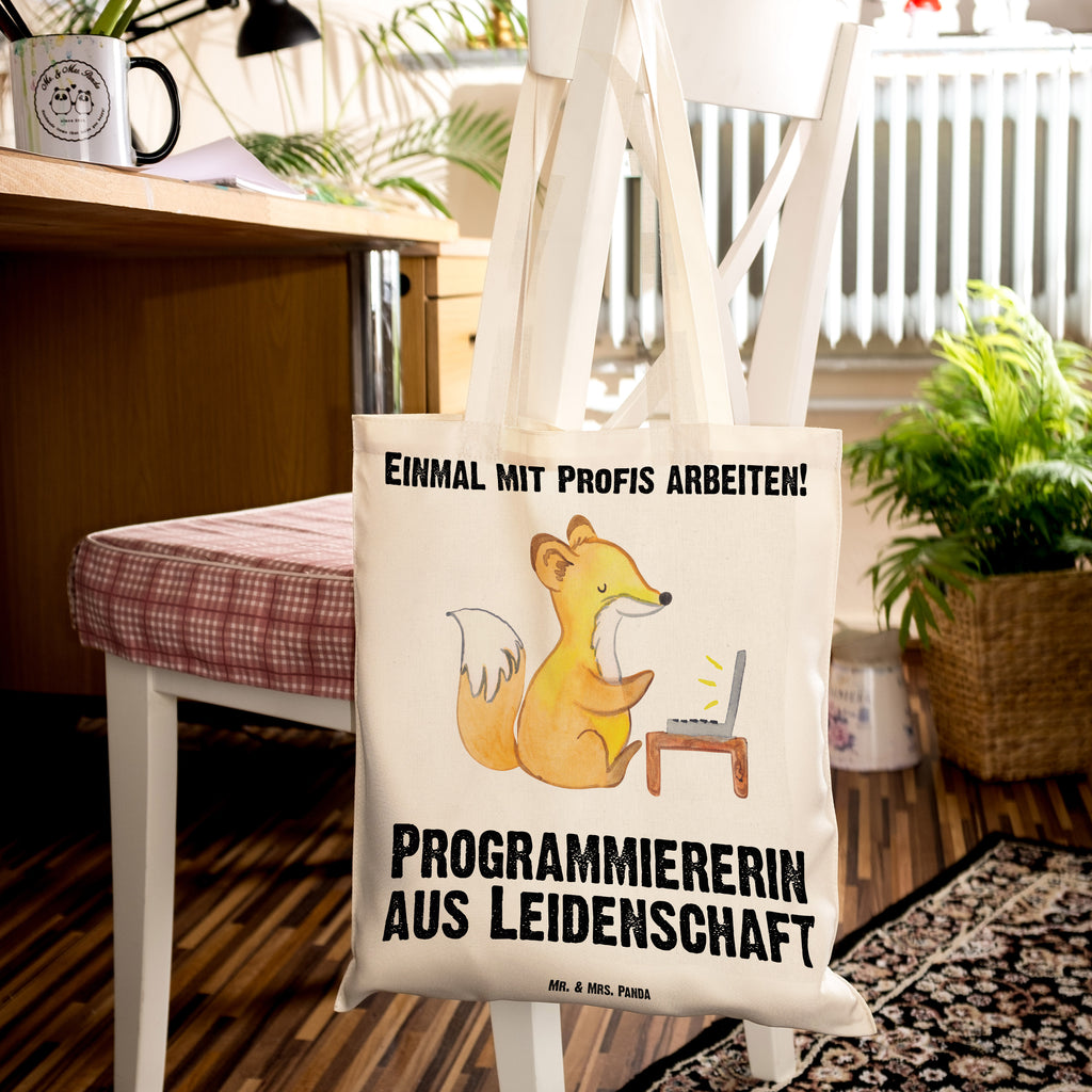 Tragetasche Programmiererin aus Leidenschaft Beuteltasche, Beutel, Einkaufstasche, Jutebeutel, Stoffbeutel, Tasche, Shopper, Umhängetasche, Strandtasche, Schultertasche, Stofftasche, Tragetasche, Badetasche, Jutetasche, Einkaufstüte, Laptoptasche, Beruf, Ausbildung, Jubiläum, Abschied, Rente, Kollege, Kollegin, Geschenk, Schenken, Arbeitskollege, Mitarbeiter, Firma, Danke, Dankeschön, Programmiererin, Softwareingenieurin, Softwarentwicklerin, Computerfreak, Datenverarbeiterin, Computerfachfrau, IT-Spezialistin, Nerd