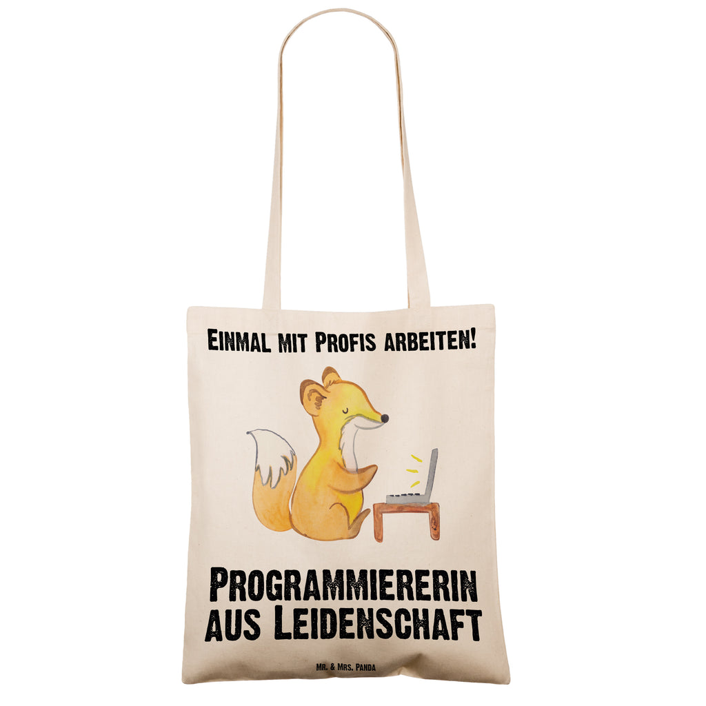 Tragetasche Programmiererin aus Leidenschaft Beuteltasche, Beutel, Einkaufstasche, Jutebeutel, Stoffbeutel, Tasche, Shopper, Umhängetasche, Strandtasche, Schultertasche, Stofftasche, Tragetasche, Badetasche, Jutetasche, Einkaufstüte, Laptoptasche, Beruf, Ausbildung, Jubiläum, Abschied, Rente, Kollege, Kollegin, Geschenk, Schenken, Arbeitskollege, Mitarbeiter, Firma, Danke, Dankeschön, Programmiererin, Softwareingenieurin, Softwarentwicklerin, Computerfreak, Datenverarbeiterin, Computerfachfrau, IT-Spezialistin, Nerd