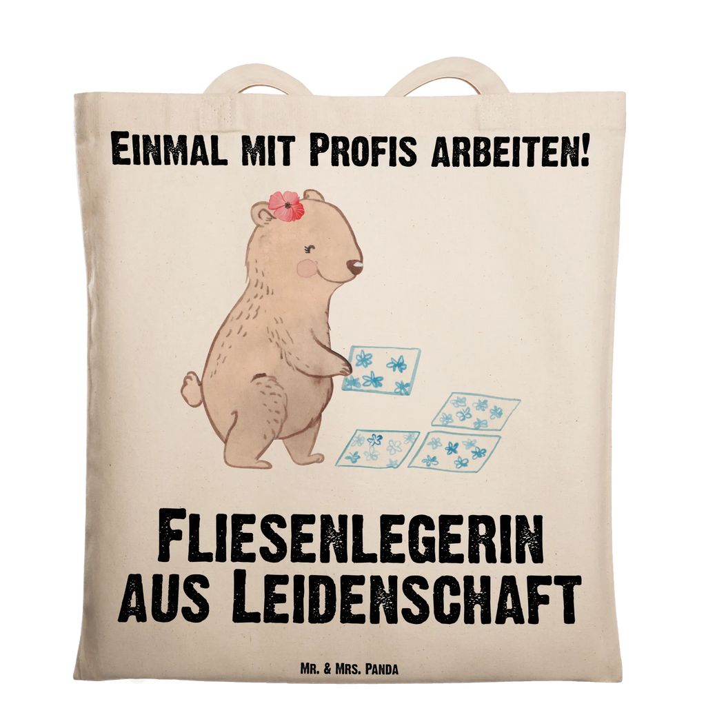 Tragetasche Fliesenlegerin aus Leidenschaft Beuteltasche, Beutel, Einkaufstasche, Jutebeutel, Stoffbeutel, Tasche, Shopper, Umhängetasche, Strandtasche, Schultertasche, Stofftasche, Tragetasche, Badetasche, Jutetasche, Einkaufstüte, Laptoptasche, Beruf, Ausbildung, Jubiläum, Abschied, Rente, Kollege, Kollegin, Geschenk, Schenken, Arbeitskollege, Mitarbeiter, Firma, Danke, Dankeschön, Fliesenlegerin, Gesellenprüfung, Fliesenlegermeisterin, Fliesenlegerbetrieb, Fliesenfachhandel, Handwerk