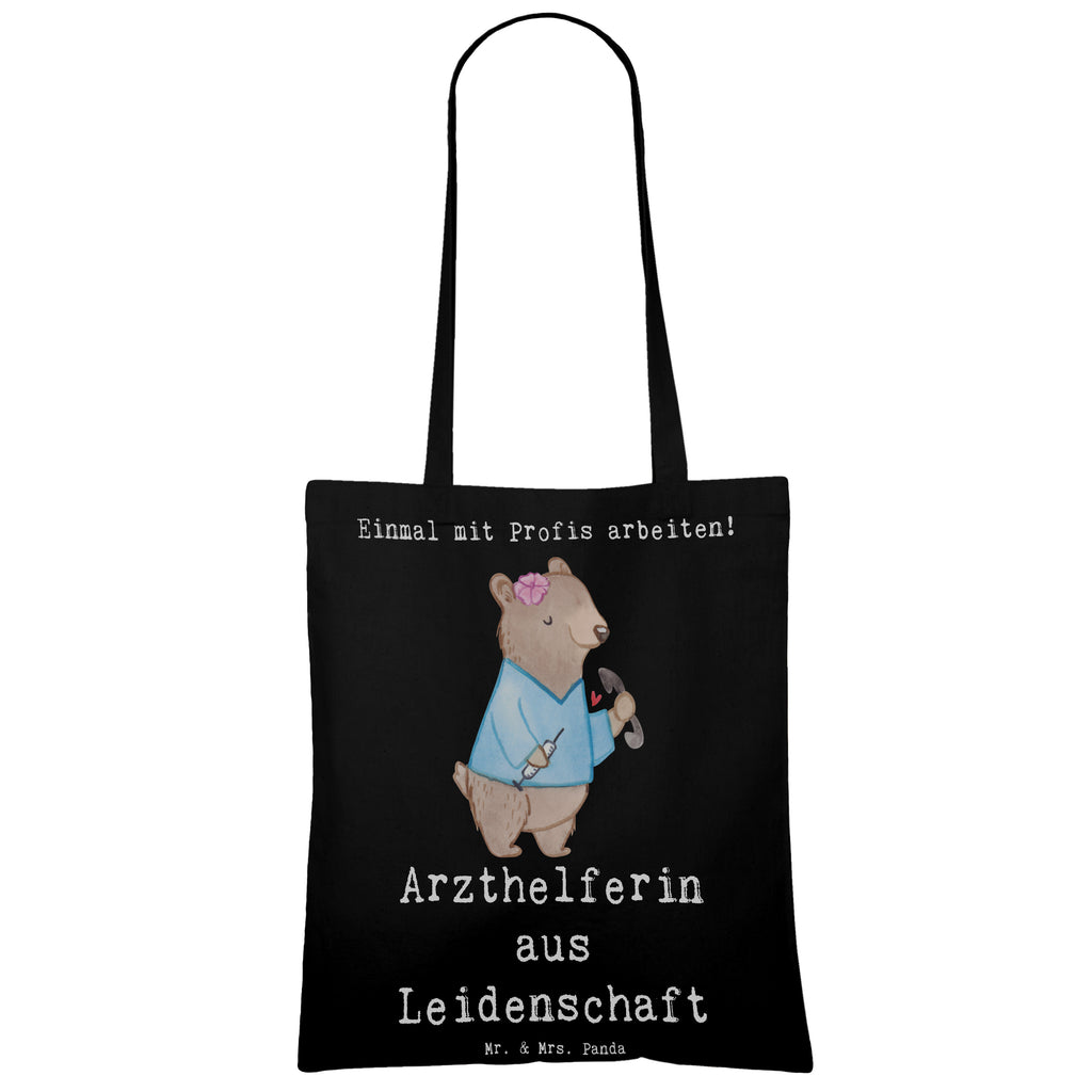 Tragetasche Arzthelferin aus Leidenschaft Beuteltasche, Beutel, Einkaufstasche, Jutebeutel, Stoffbeutel, Tasche, Shopper, Umhängetasche, Strandtasche, Schultertasche, Stofftasche, Tragetasche, Badetasche, Jutetasche, Einkaufstüte, Laptoptasche, Beruf, Ausbildung, Jubiläum, Abschied, Rente, Kollege, Kollegin, Geschenk, Schenken, Arbeitskollege, Mitarbeiter, Firma, Danke, Dankeschön, Arzthelferin, Medizinische Fachangestellte