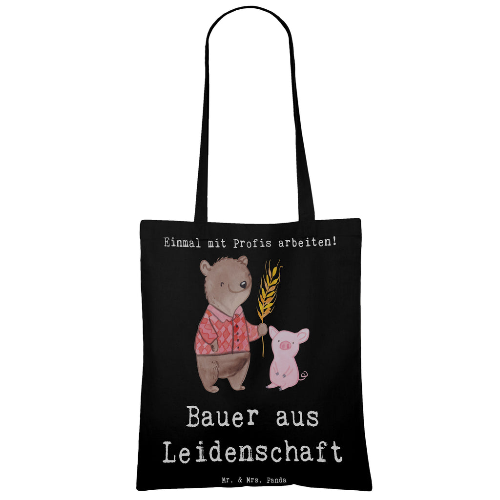 Tragetasche Bauer aus Leidenschaft Beuteltasche, Beutel, Einkaufstasche, Jutebeutel, Stoffbeutel, Tasche, Shopper, Umhängetasche, Strandtasche, Schultertasche, Stofftasche, Tragetasche, Badetasche, Jutetasche, Einkaufstüte, Laptoptasche, Beruf, Ausbildung, Jubiläum, Abschied, Rente, Kollege, Kollegin, Geschenk, Schenken, Arbeitskollege, Mitarbeiter, Firma, Danke, Dankeschön, Landwirt; Bauer, Tierwirt, Agronom, Farmer, Bauernhof