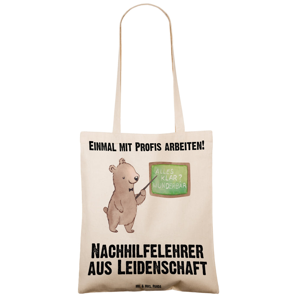 Tragetasche Nachhilfelehrer aus Leidenschaft Beuteltasche, Beutel, Einkaufstasche, Jutebeutel, Stoffbeutel, Tasche, Shopper, Umhängetasche, Strandtasche, Schultertasche, Stofftasche, Tragetasche, Badetasche, Jutetasche, Einkaufstüte, Laptoptasche, Beruf, Ausbildung, Jubiläum, Abschied, Rente, Kollege, Kollegin, Geschenk, Schenken, Arbeitskollege, Mitarbeiter, Firma, Danke, Dankeschön, Nachhilfelehrer, Nachhilfeschule, Nachhilfeunterricht