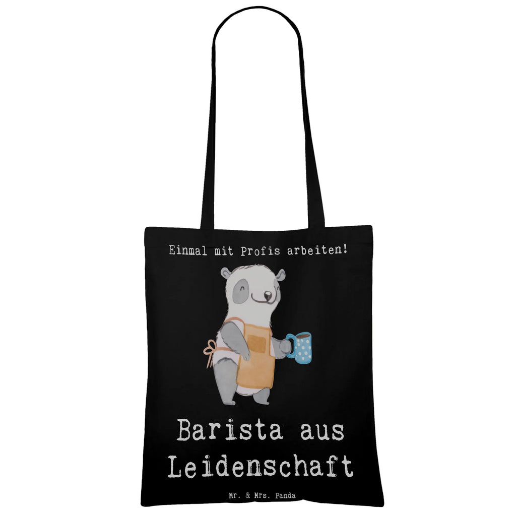 Tragetasche Barista aus Leidenschaft Beuteltasche, Beutel, Einkaufstasche, Jutebeutel, Stoffbeutel, Tasche, Shopper, Umhängetasche, Strandtasche, Schultertasche, Stofftasche, Tragetasche, Badetasche, Jutetasche, Einkaufstüte, Laptoptasche, Beruf, Ausbildung, Jubiläum, Abschied, Rente, Kollege, Kollegin, Geschenk, Schenken, Arbeitskollege, Mitarbeiter, Firma, Danke, Dankeschön, Barista, Eröffnung Cafe, Kaffee