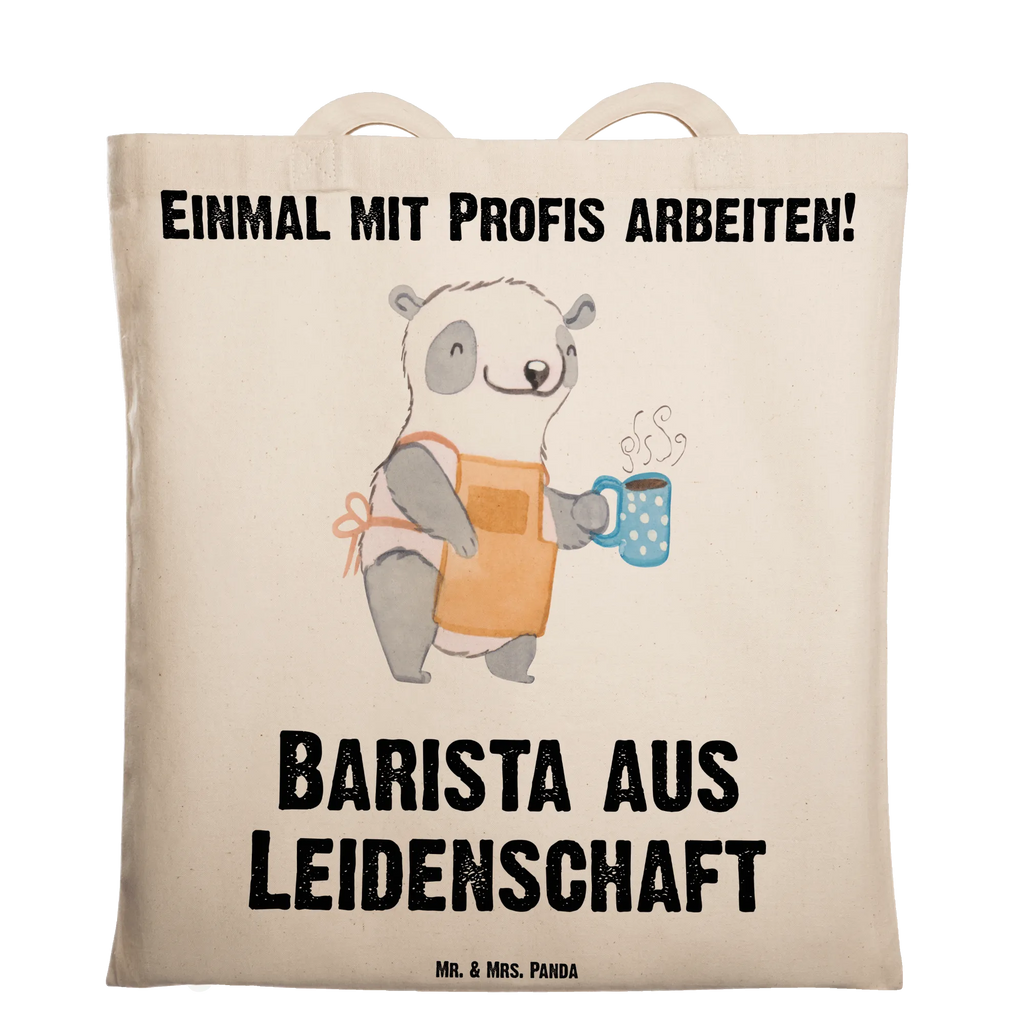 Tragetasche Barista aus Leidenschaft Beuteltasche, Beutel, Einkaufstasche, Jutebeutel, Stoffbeutel, Tasche, Shopper, Umhängetasche, Strandtasche, Schultertasche, Stofftasche, Tragetasche, Badetasche, Jutetasche, Einkaufstüte, Laptoptasche, Beruf, Ausbildung, Jubiläum, Abschied, Rente, Kollege, Kollegin, Geschenk, Schenken, Arbeitskollege, Mitarbeiter, Firma, Danke, Dankeschön, Barista, Eröffnung Cafe, Kaffee