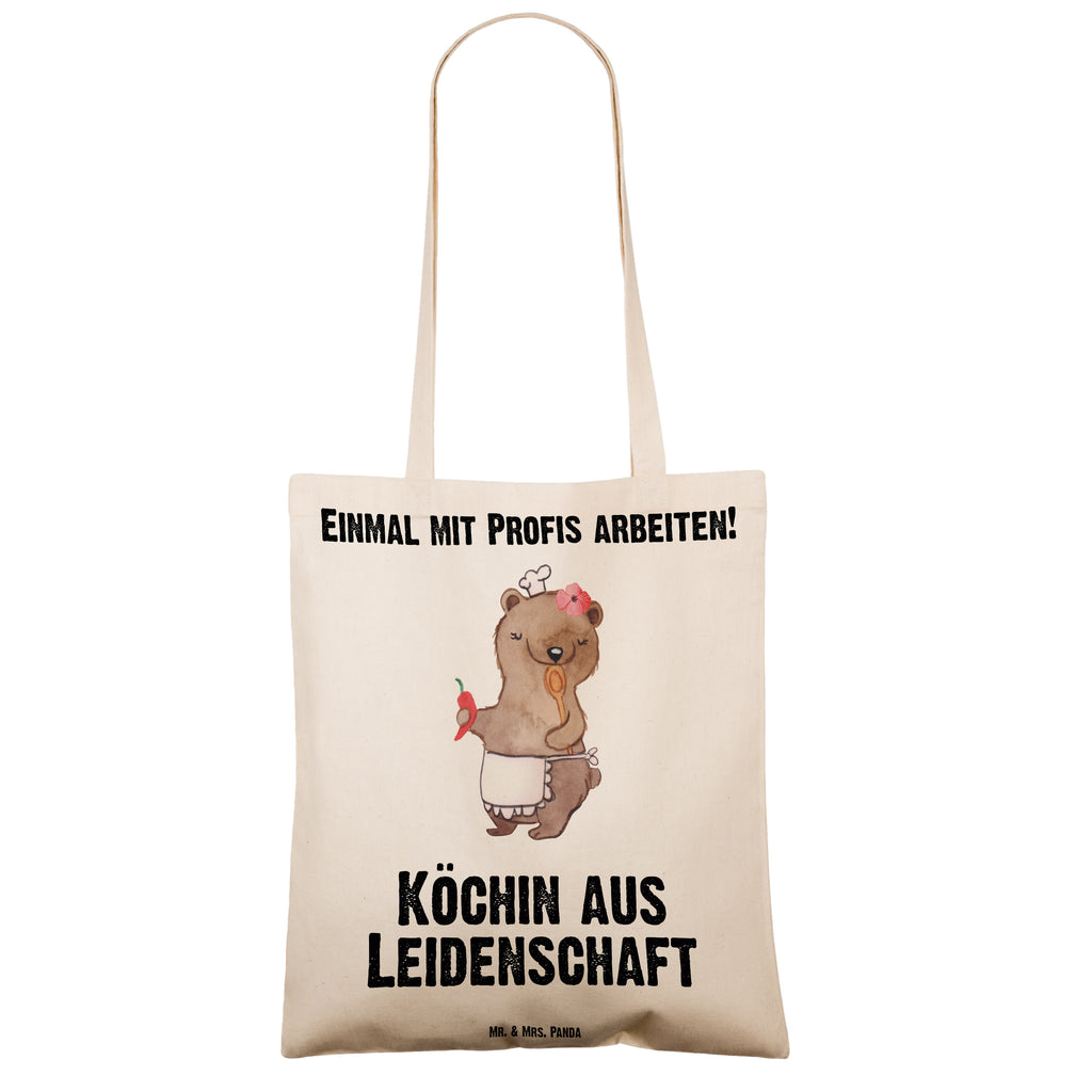 Tragetasche Köchin aus Leidenschaft Beuteltasche, Beutel, Einkaufstasche, Jutebeutel, Stoffbeutel, Tasche, Shopper, Umhängetasche, Strandtasche, Schultertasche, Stofftasche, Tragetasche, Badetasche, Jutetasche, Einkaufstüte, Laptoptasche, Beruf, Ausbildung, Jubiläum, Abschied, Rente, Kollege, Kollegin, Geschenk, Schenken, Arbeitskollege, Mitarbeiter, Firma, Danke, Dankeschön, Köchin, Chefköchin, Küchenchefin, Küchenmeisterin, Schiffsköchin, Sterneköchin, Fernsehköchin, Restaurant