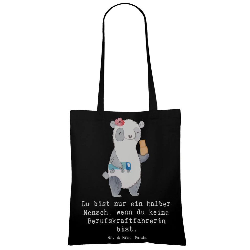 Tragetasche Berufskraftfahrerin mit Herz Beuteltasche, Beutel, Einkaufstasche, Jutebeutel, Stoffbeutel, Tasche, Shopper, Umhängetasche, Strandtasche, Schultertasche, Stofftasche, Tragetasche, Badetasche, Jutetasche, Einkaufstüte, Laptoptasche, Beruf, Ausbildung, Jubiläum, Abschied, Rente, Kollege, Kollegin, Geschenk, Schenken, Arbeitskollege, Mitarbeiter, Firma, Danke, Dankeschön