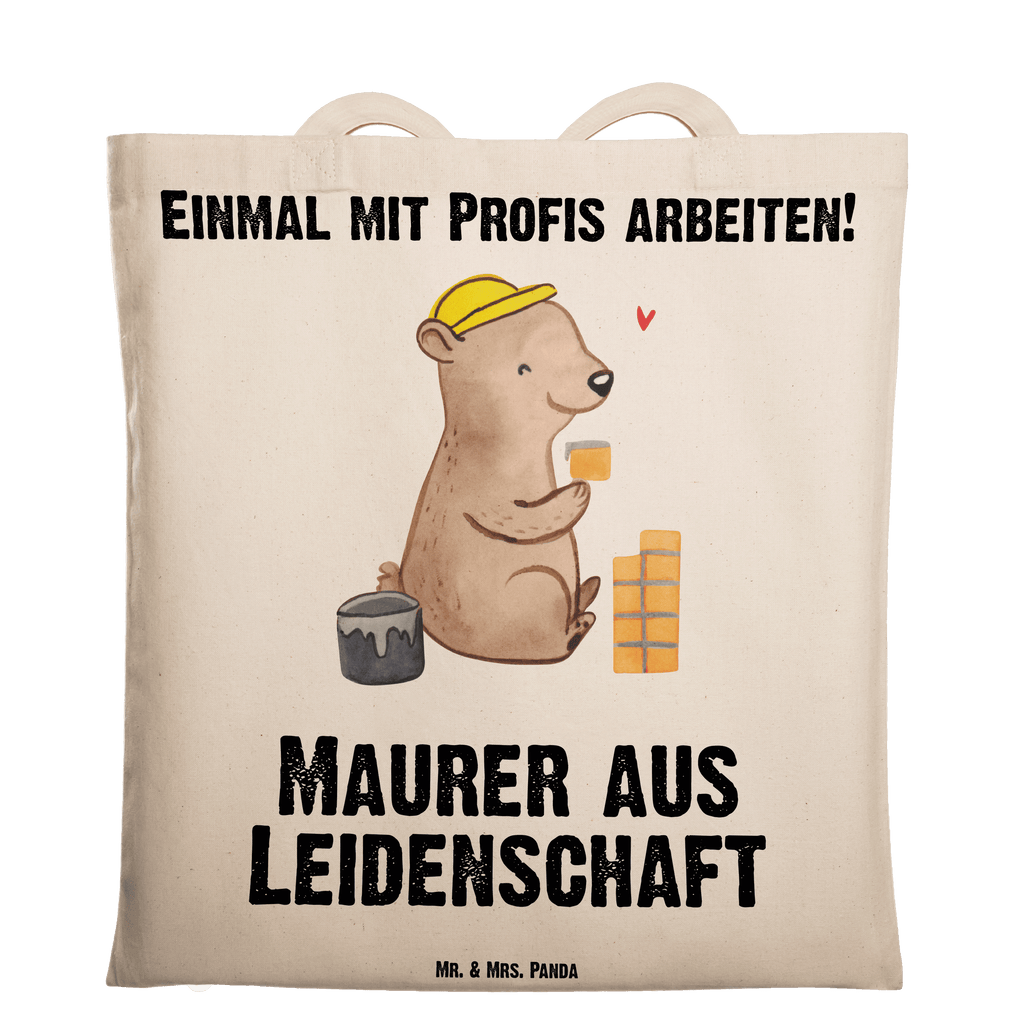 Tragetasche Maurer aus Leidenschaft Beuteltasche, Beutel, Einkaufstasche, Jutebeutel, Stoffbeutel, Tasche, Shopper, Umhängetasche, Strandtasche, Schultertasche, Stofftasche, Tragetasche, Badetasche, Jutetasche, Einkaufstüte, Laptoptasche, Beruf, Ausbildung, Jubiläum, Abschied, Rente, Kollege, Kollegin, Geschenk, Schenken, Arbeitskollege, Mitarbeiter, Firma, Danke, Dankeschön, Maurer, Maurermeister, Gesellenprüfung, Handwerker, Maurerbetrieb