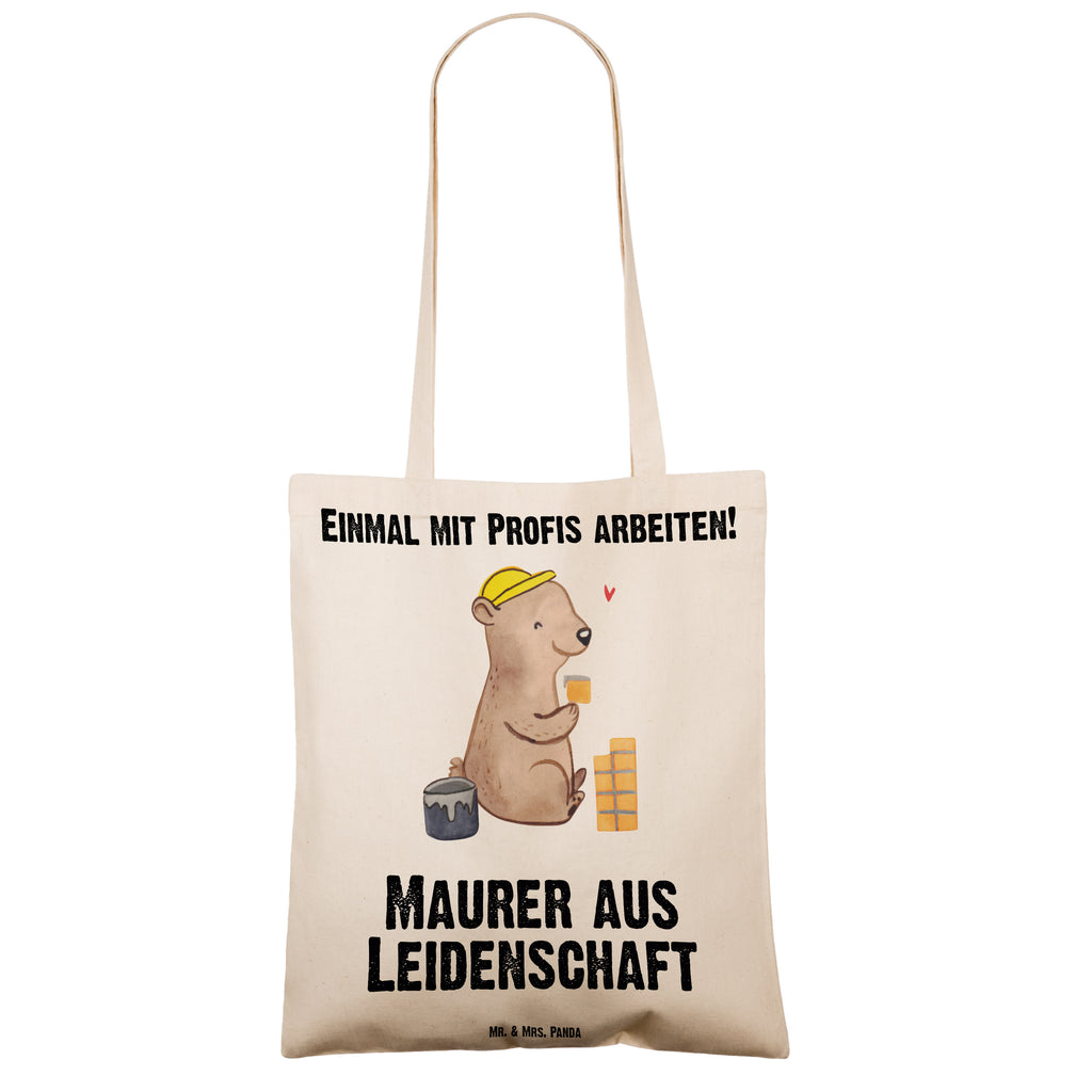 Tragetasche Maurer aus Leidenschaft Beuteltasche, Beutel, Einkaufstasche, Jutebeutel, Stoffbeutel, Tasche, Shopper, Umhängetasche, Strandtasche, Schultertasche, Stofftasche, Tragetasche, Badetasche, Jutetasche, Einkaufstüte, Laptoptasche, Beruf, Ausbildung, Jubiläum, Abschied, Rente, Kollege, Kollegin, Geschenk, Schenken, Arbeitskollege, Mitarbeiter, Firma, Danke, Dankeschön, Maurer, Maurermeister, Gesellenprüfung, Handwerker, Maurerbetrieb