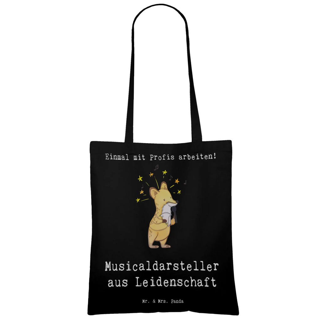 Tragetasche Musicaldarsteller aus Leidenschaft Beuteltasche, Beutel, Einkaufstasche, Jutebeutel, Stoffbeutel, Tasche, Shopper, Umhängetasche, Strandtasche, Schultertasche, Stofftasche, Tragetasche, Badetasche, Jutetasche, Einkaufstüte, Laptoptasche, Beruf, Ausbildung, Jubiläum, Abschied, Rente, Kollege, Kollegin, Geschenk, Schenken, Arbeitskollege, Mitarbeiter, Firma, Danke, Dankeschön