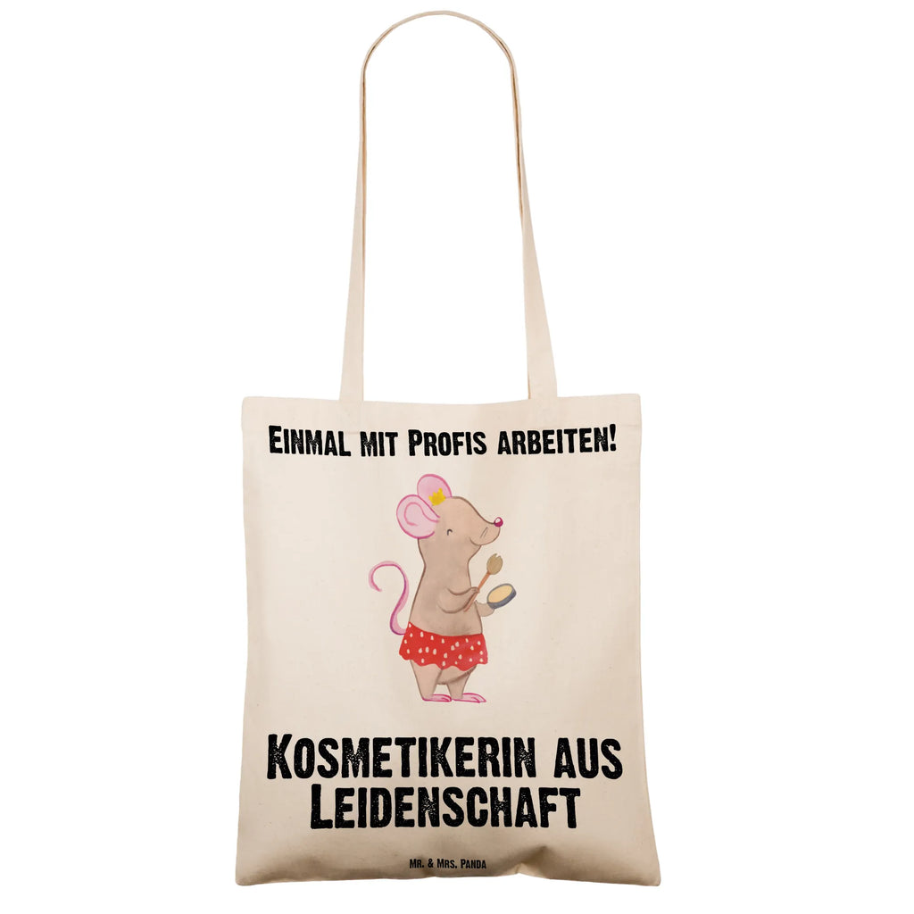 Tragetasche Kosmetikerin aus Leidenschaft Beuteltasche, Beutel, Einkaufstasche, Jutebeutel, Stoffbeutel, Tasche, Shopper, Umhängetasche, Strandtasche, Schultertasche, Stofftasche, Tragetasche, Badetasche, Jutetasche, Einkaufstüte, Laptoptasche, Beruf, Ausbildung, Jubiläum, Abschied, Rente, Kollege, Kollegin, Geschenk, Schenken, Arbeitskollege, Mitarbeiter, Firma, Danke, Dankeschön, Kosmetikerin, Make Up Artist, Maskenbildnerin, Visagistin, Beauty Salon, Kosmetikstudio, Eröffnung