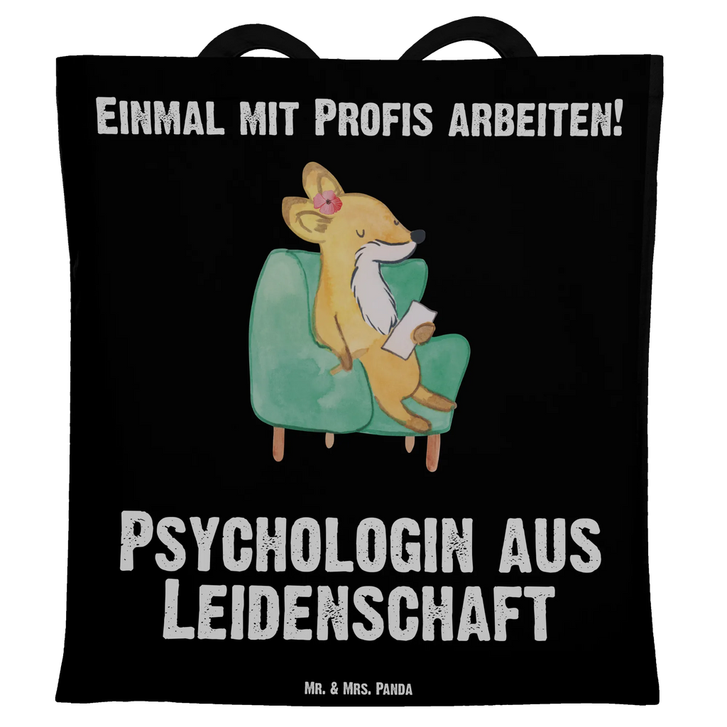 Tragetasche Psychologin aus Leidenschaft Beuteltasche, Beutel, Einkaufstasche, Jutebeutel, Stoffbeutel, Tasche, Shopper, Umhängetasche, Strandtasche, Schultertasche, Stofftasche, Tragetasche, Badetasche, Jutetasche, Einkaufstüte, Laptoptasche, Beruf, Ausbildung, Jubiläum, Abschied, Rente, Kollege, Kollegin, Geschenk, Schenken, Arbeitskollege, Mitarbeiter, Firma, Danke, Dankeschön