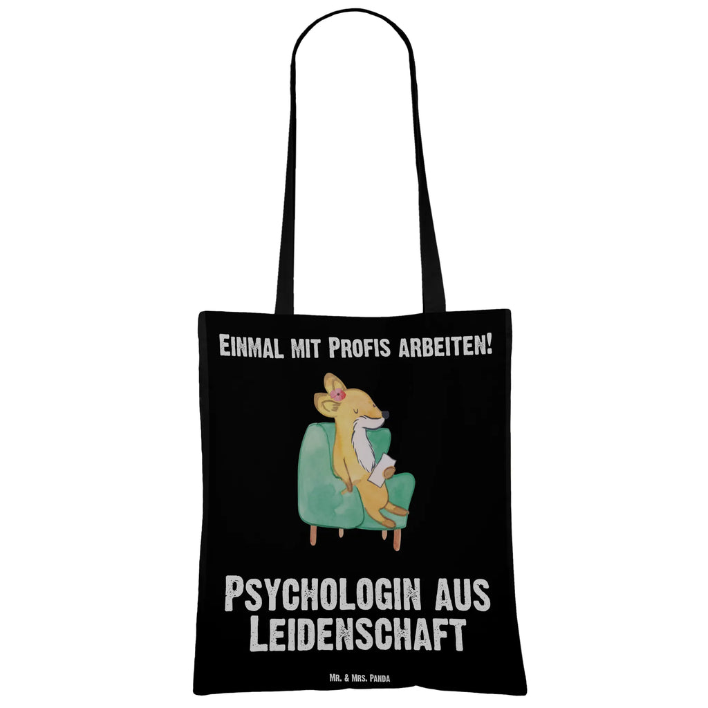 Tragetasche Psychologin aus Leidenschaft Beuteltasche, Beutel, Einkaufstasche, Jutebeutel, Stoffbeutel, Tasche, Shopper, Umhängetasche, Strandtasche, Schultertasche, Stofftasche, Tragetasche, Badetasche, Jutetasche, Einkaufstüte, Laptoptasche, Beruf, Ausbildung, Jubiläum, Abschied, Rente, Kollege, Kollegin, Geschenk, Schenken, Arbeitskollege, Mitarbeiter, Firma, Danke, Dankeschön