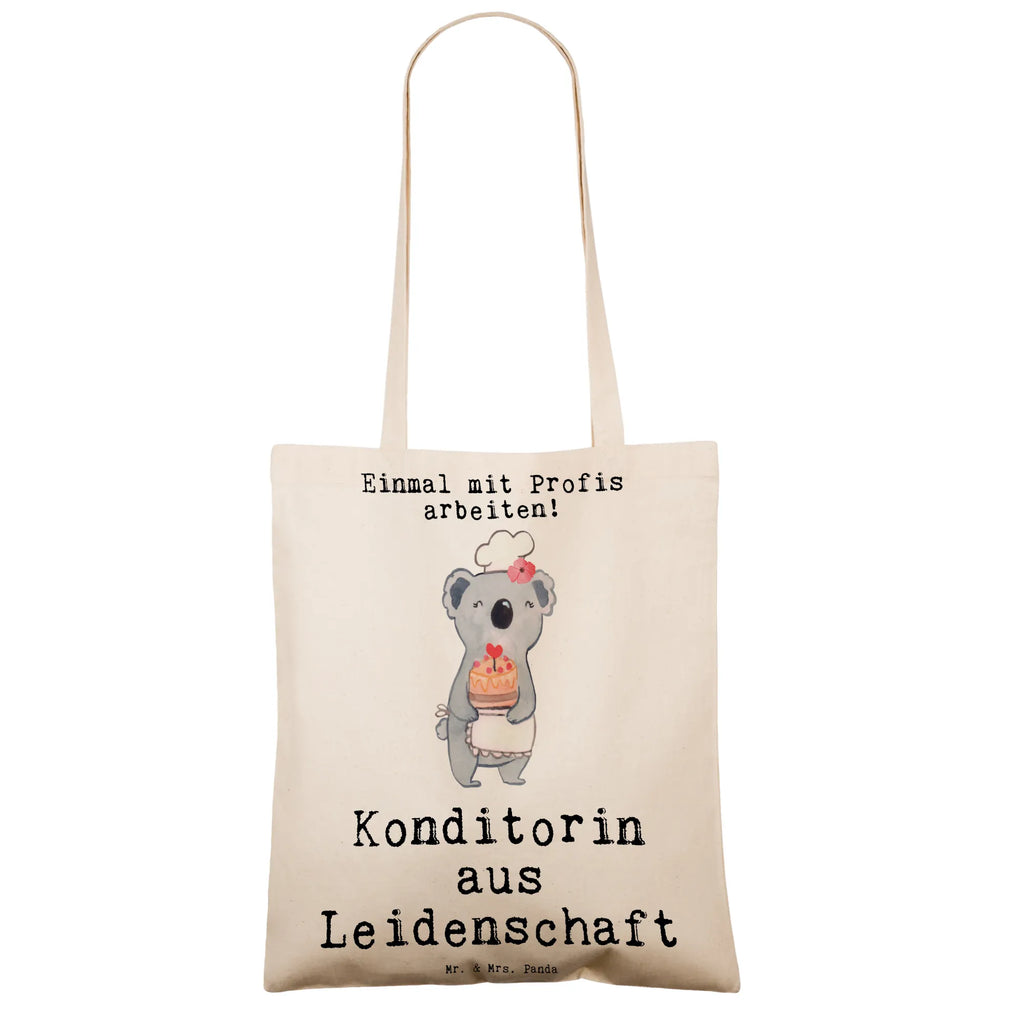 Tragetasche Konditorin aus Leidenschaft Beuteltasche, Beutel, Einkaufstasche, Jutebeutel, Stoffbeutel, Tasche, Shopper, Umhängetasche, Strandtasche, Schultertasche, Stofftasche, Tragetasche, Badetasche, Jutetasche, Einkaufstüte, Laptoptasche, Beruf, Ausbildung, Jubiläum, Abschied, Rente, Kollege, Kollegin, Geschenk, Schenken, Arbeitskollege, Mitarbeiter, Firma, Danke, Dankeschön, Konditorin, Kuchenbäckerin, Patissierin, Confiseurin, Bäckerin