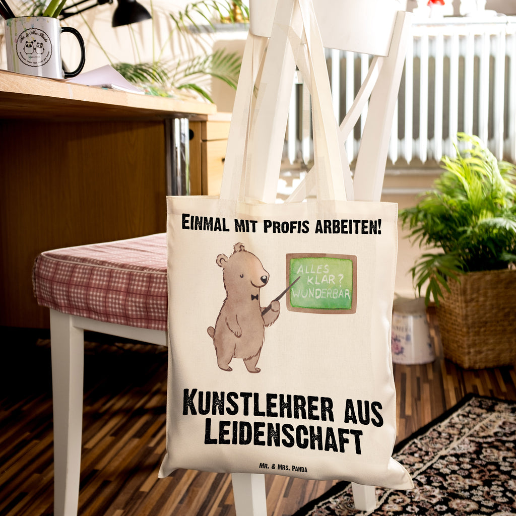 Tragetasche Kunstlehrer aus Leidenschaft Beuteltasche, Beutel, Einkaufstasche, Jutebeutel, Stoffbeutel, Tasche, Shopper, Umhängetasche, Strandtasche, Schultertasche, Stofftasche, Tragetasche, Badetasche, Jutetasche, Einkaufstüte, Laptoptasche, Beruf, Ausbildung, Jubiläum, Abschied, Rente, Kollege, Kollegin, Geschenk, Schenken, Arbeitskollege, Mitarbeiter, Firma, Danke, Dankeschön, Kunstlehrer, Kunstunterricht, Kunstschule