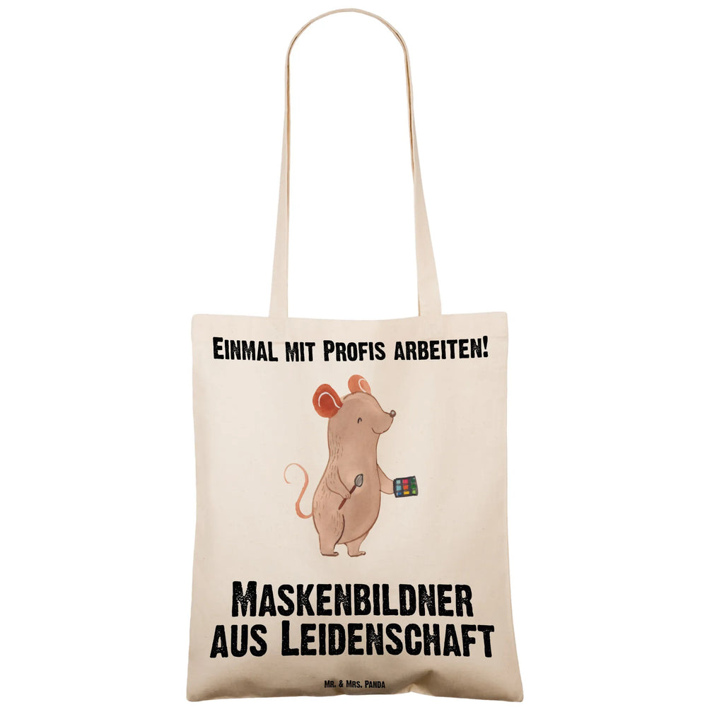 Tragetasche Maskenbildner aus Leidenschaft Beuteltasche, Beutel, Einkaufstasche, Jutebeutel, Stoffbeutel, Tasche, Shopper, Umhängetasche, Strandtasche, Schultertasche, Stofftasche, Tragetasche, Badetasche, Jutetasche, Einkaufstüte, Laptoptasche, Beruf, Ausbildung, Jubiläum, Abschied, Rente, Kollege, Kollegin, Geschenk, Schenken, Arbeitskollege, Mitarbeiter, Firma, Danke, Dankeschön, Kosmetiker, Make Up Artist, Maskenbildner, Visagist, Beauty Salon, Kosmetikstudio, Eröffnung