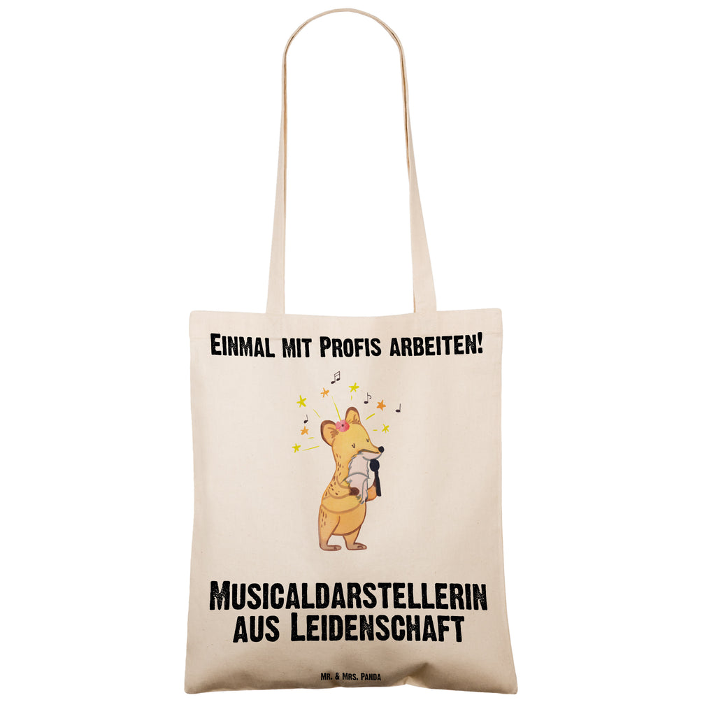 Tragetasche Musicaldarstellerin aus Leidenschaft Beuteltasche, Beutel, Einkaufstasche, Jutebeutel, Stoffbeutel, Tasche, Shopper, Umhängetasche, Strandtasche, Schultertasche, Stofftasche, Tragetasche, Badetasche, Jutetasche, Einkaufstüte, Laptoptasche, Beruf, Ausbildung, Jubiläum, Abschied, Rente, Kollege, Kollegin, Geschenk, Schenken, Arbeitskollege, Mitarbeiter, Firma, Danke, Dankeschön