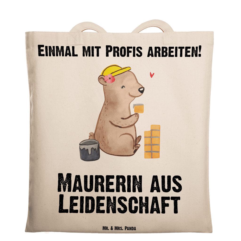 Tragetasche Maurerin aus Leidenschaft Beuteltasche, Beutel, Einkaufstasche, Jutebeutel, Stoffbeutel, Tasche, Shopper, Umhängetasche, Strandtasche, Schultertasche, Stofftasche, Tragetasche, Badetasche, Jutetasche, Einkaufstüte, Laptoptasche, Beruf, Ausbildung, Jubiläum, Abschied, Rente, Kollege, Kollegin, Geschenk, Schenken, Arbeitskollege, Mitarbeiter, Firma, Danke, Dankeschön, Maurerin, Maurermeisterin, Gesellenprüfung, Handwerkerin, Maurerbetrieb