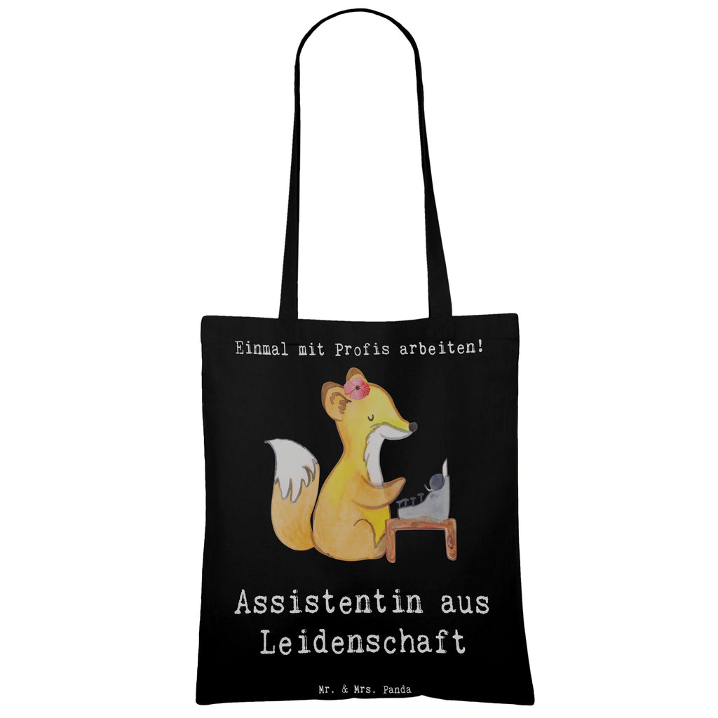 Tragetasche Assistentin aus Leidenschaft Beuteltasche, Beutel, Einkaufstasche, Jutebeutel, Stoffbeutel, Tasche, Shopper, Umhängetasche, Strandtasche, Schultertasche, Stofftasche, Tragetasche, Badetasche, Jutetasche, Einkaufstüte, Laptoptasche, Beruf, Ausbildung, Jubiläum, Abschied, Rente, Kollege, Kollegin, Geschenk, Schenken, Arbeitskollege, Mitarbeiter, Firma, Danke, Dankeschön