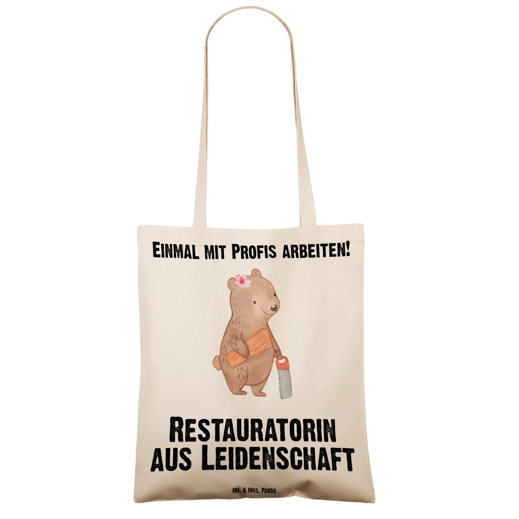 Tragetasche Restauratorin aus Leidenschaft Beuteltasche, Beutel, Einkaufstasche, Jutebeutel, Stoffbeutel, Tasche, Shopper, Umhängetasche, Strandtasche, Schultertasche, Stofftasche, Tragetasche, Badetasche, Jutetasche, Einkaufstüte, Laptoptasche, Beruf, Ausbildung, Jubiläum, Abschied, Rente, Kollege, Kollegin, Geschenk, Schenken, Arbeitskollege, Mitarbeiter, Firma, Danke, Dankeschön