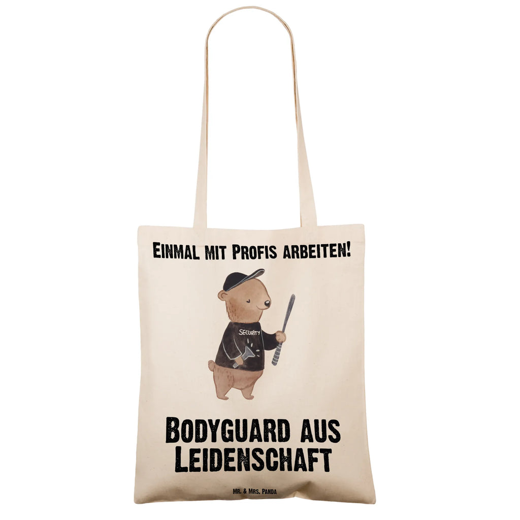 Tragetasche Bodyguard aus Leidenschaft Beuteltasche, Beutel, Einkaufstasche, Jutebeutel, Stoffbeutel, Tasche, Shopper, Umhängetasche, Strandtasche, Schultertasche, Stofftasche, Tragetasche, Badetasche, Jutetasche, Einkaufstüte, Laptoptasche, Beruf, Ausbildung, Jubiläum, Abschied, Rente, Kollege, Kollegin, Geschenk, Schenken, Arbeitskollege, Mitarbeiter, Firma, Danke, Dankeschön, Bodyguard, Personenschützer