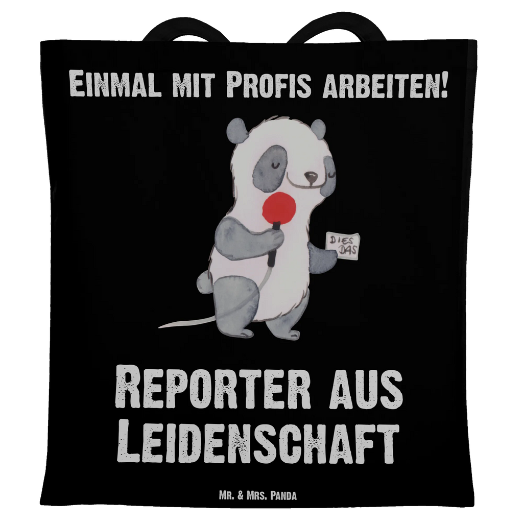 Tragetasche Reporter aus Leidenschaft Beuteltasche, Beutel, Einkaufstasche, Jutebeutel, Stoffbeutel, Tasche, Shopper, Umhängetasche, Strandtasche, Schultertasche, Stofftasche, Tragetasche, Badetasche, Jutetasche, Einkaufstüte, Laptoptasche, Beruf, Ausbildung, Jubiläum, Abschied, Rente, Kollege, Kollegin, Geschenk, Schenken, Arbeitskollege, Mitarbeiter, Firma, Danke, Dankeschön