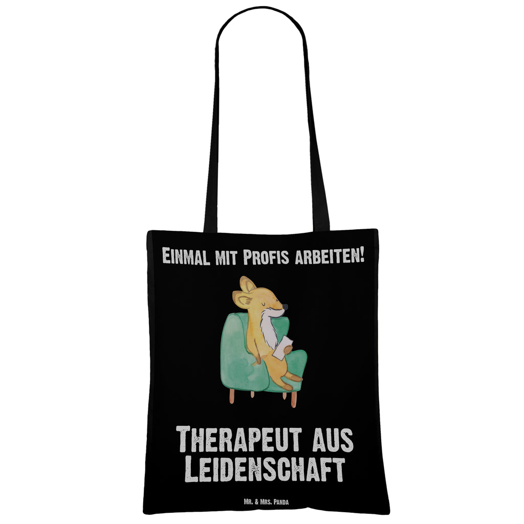 Tragetasche Therapeut aus Leidenschaft Beuteltasche, Beutel, Einkaufstasche, Jutebeutel, Stoffbeutel, Tasche, Shopper, Umhängetasche, Strandtasche, Schultertasche, Stofftasche, Tragetasche, Badetasche, Jutetasche, Einkaufstüte, Laptoptasche, Beruf, Ausbildung, Jubiläum, Abschied, Rente, Kollege, Kollegin, Geschenk, Schenken, Arbeitskollege, Mitarbeiter, Firma, Danke, Dankeschön