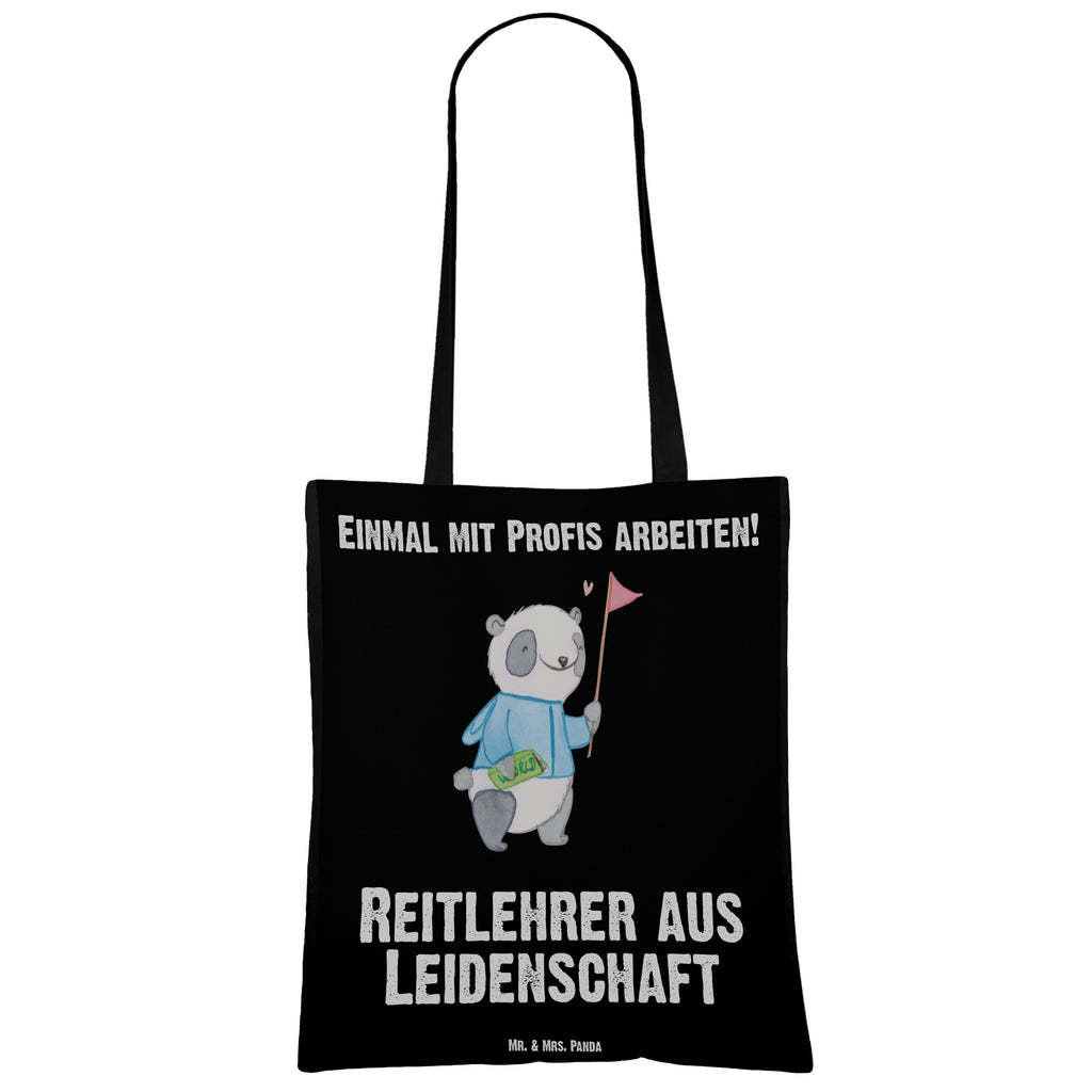 Tragetasche Reitlehrer aus Leidenschaft Beuteltasche, Beutel, Einkaufstasche, Jutebeutel, Stoffbeutel, Tasche, Shopper, Umhängetasche, Strandtasche, Schultertasche, Stofftasche, Tragetasche, Badetasche, Jutetasche, Einkaufstüte, Laptoptasche, Beruf, Ausbildung, Jubiläum, Abschied, Rente, Kollege, Kollegin, Geschenk, Schenken, Arbeitskollege, Mitarbeiter, Firma, Danke, Dankeschön