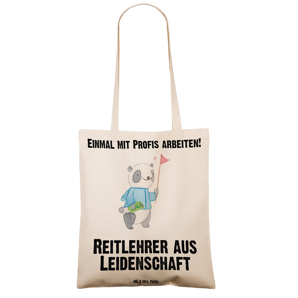 Tragetasche Reitlehrer aus Leidenschaft Beuteltasche, Beutel, Einkaufstasche, Jutebeutel, Stoffbeutel, Tasche, Shopper, Umhängetasche, Strandtasche, Schultertasche, Stofftasche, Tragetasche, Badetasche, Jutetasche, Einkaufstüte, Laptoptasche, Beruf, Ausbildung, Jubiläum, Abschied, Rente, Kollege, Kollegin, Geschenk, Schenken, Arbeitskollege, Mitarbeiter, Firma, Danke, Dankeschön