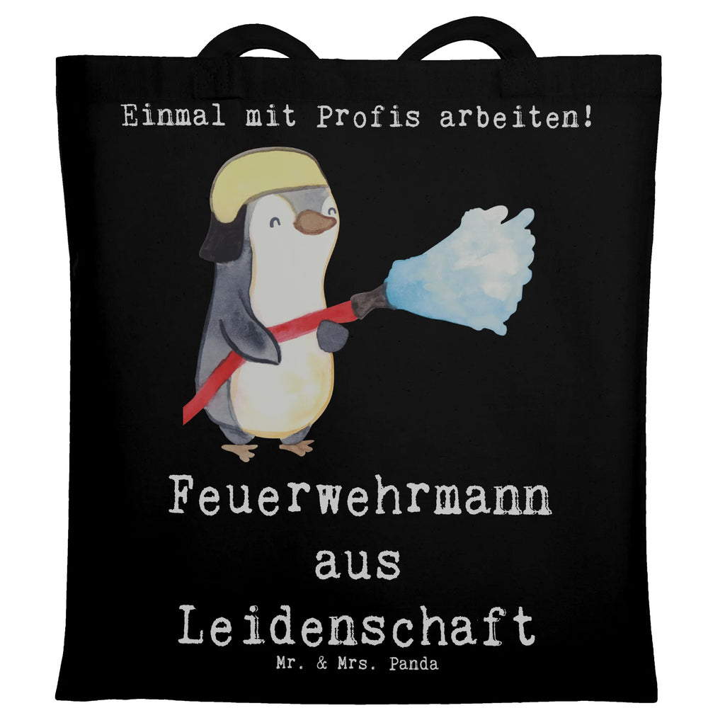 Tragetasche Feuerwehrmann aus Leidenschaft Beuteltasche, Beutel, Einkaufstasche, Jutebeutel, Stoffbeutel, Tasche, Shopper, Umhängetasche, Strandtasche, Schultertasche, Stofftasche, Tragetasche, Badetasche, Jutetasche, Einkaufstüte, Laptoptasche, Beruf, Ausbildung, Jubiläum, Abschied, Rente, Kollege, Kollegin, Geschenk, Schenken, Arbeitskollege, Mitarbeiter, Firma, Danke, Dankeschön, Feuerwehrmann, Feuerwehrhauptmann, Brandschutz, Feuerwehr, freiwillige Feuerwehr