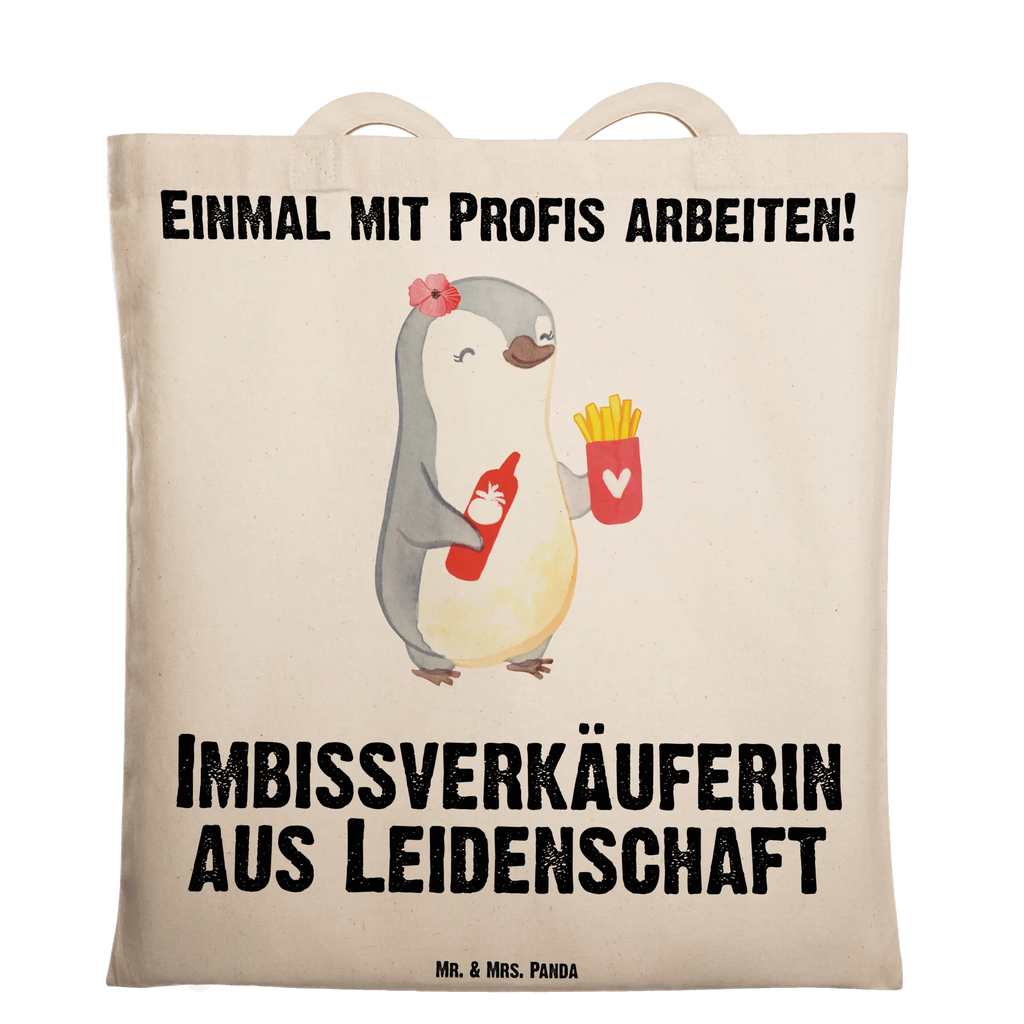 Tragetasche Imbissverkäuferin aus Leidenschaft Beuteltasche, Beutel, Einkaufstasche, Jutebeutel, Stoffbeutel, Tasche, Shopper, Umhängetasche, Strandtasche, Schultertasche, Stofftasche, Tragetasche, Badetasche, Jutetasche, Einkaufstüte, Laptoptasche, Beruf, Ausbildung, Jubiläum, Abschied, Rente, Kollege, Kollegin, Geschenk, Schenken, Arbeitskollege, Mitarbeiter, Firma, Danke, Dankeschön, Imbissbesitzerin, Imibissverkäuferin, Pommesverkäuferin