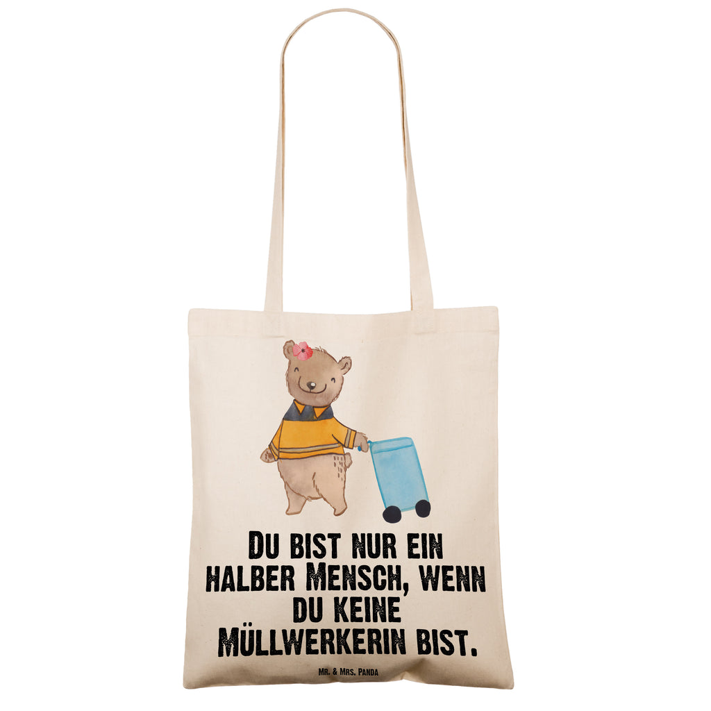 Tragetasche Müllwerkerin mit Herz Beuteltasche, Beutel, Einkaufstasche, Jutebeutel, Stoffbeutel, Tasche, Shopper, Umhängetasche, Strandtasche, Schultertasche, Stofftasche, Tragetasche, Badetasche, Jutetasche, Einkaufstüte, Laptoptasche, Beruf, Ausbildung, Jubiläum, Abschied, Rente, Kollege, Kollegin, Geschenk, Schenken, Arbeitskollege, Mitarbeiter, Firma, Danke, Dankeschön, Müllwerkerin, Fachkraft Kreislauf- und Abfallwirtschaft, Müllentsorgerin, Kehrichtfrau, Müllfrau, Müllfahreriin