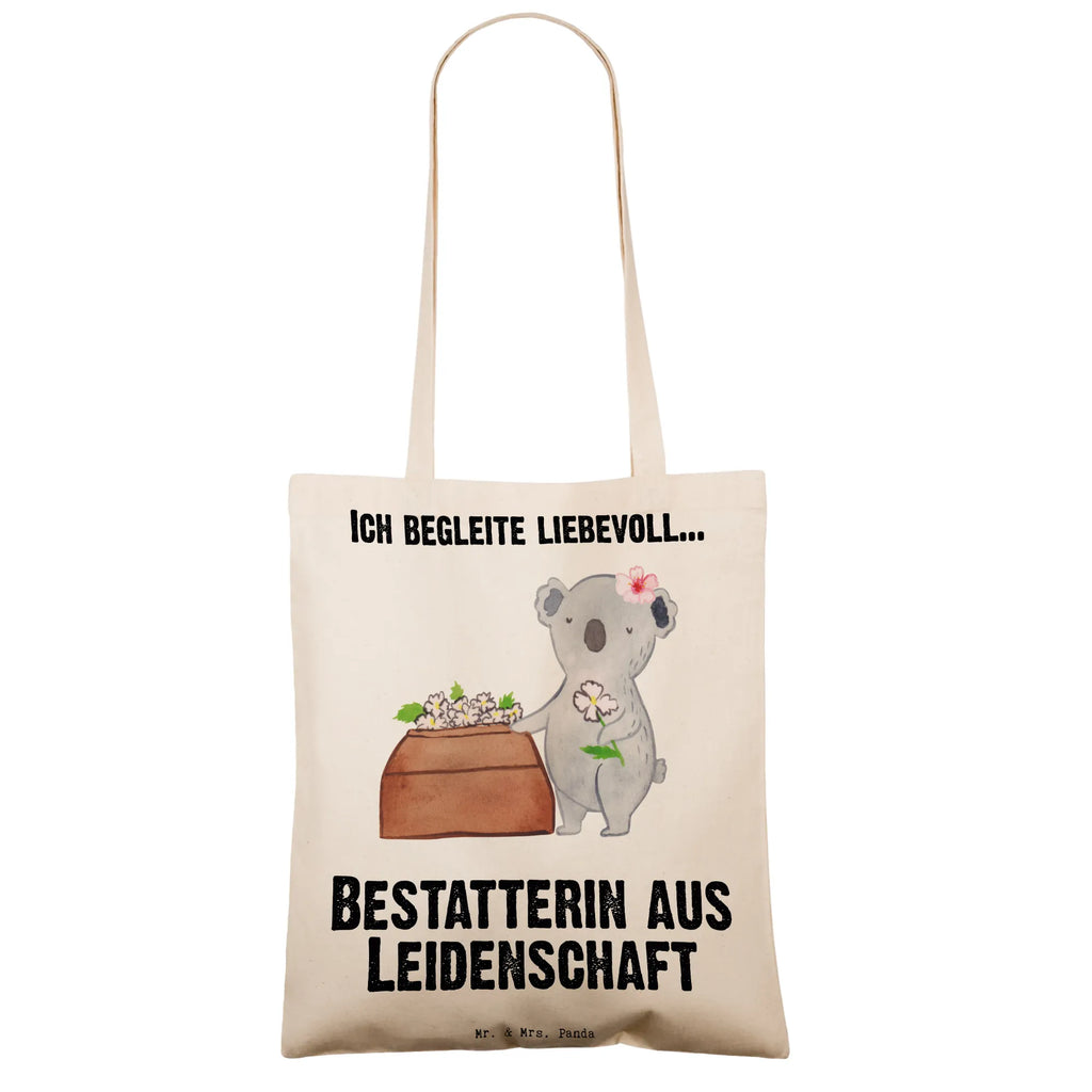 Tragetasche Bestatterin aus Leidenschaft Beuteltasche, Beutel, Einkaufstasche, Jutebeutel, Stoffbeutel, Tasche, Shopper, Umhängetasche, Strandtasche, Schultertasche, Stofftasche, Tragetasche, Badetasche, Jutetasche, Einkaufstüte, Laptoptasche, Beruf, Ausbildung, Jubiläum, Abschied, Rente, Kollege, Kollegin, Geschenk, Schenken, Arbeitskollege, Mitarbeiter, Firma, Danke, Dankeschön