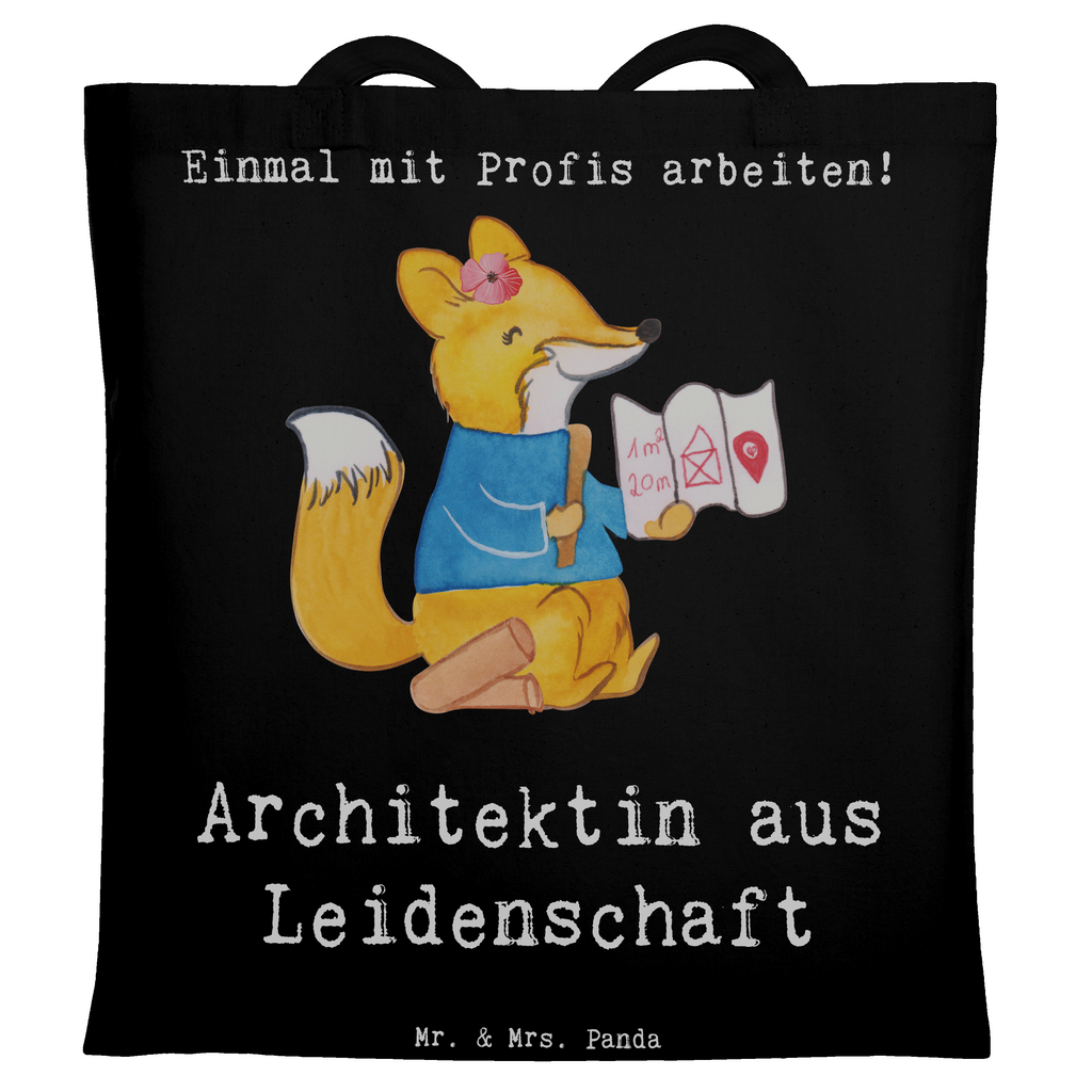 Tragetasche Architektin aus Leidenschaft Beuteltasche, Beutel, Einkaufstasche, Jutebeutel, Stoffbeutel, Tasche, Shopper, Umhängetasche, Strandtasche, Schultertasche, Stofftasche, Tragetasche, Badetasche, Jutetasche, Einkaufstüte, Laptoptasche, Beruf, Ausbildung, Jubiläum, Abschied, Rente, Kollege, Kollegin, Geschenk, Schenken, Arbeitskollege, Mitarbeiter, Firma, Danke, Dankeschön, Architektin, Innenarchitektin, Architekturbüro