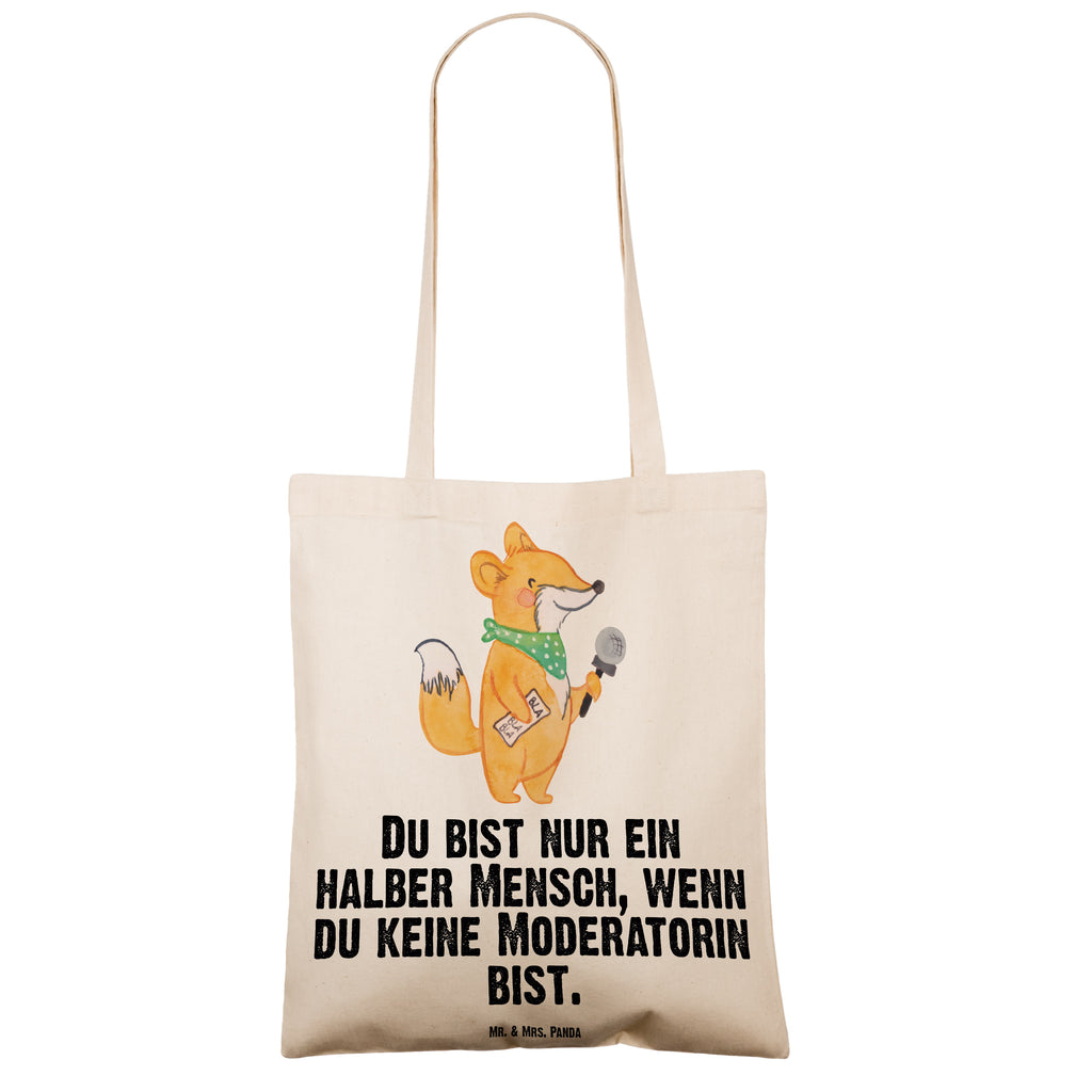 Tragetasche Moderatorin mit Herz Beuteltasche, Beutel, Einkaufstasche, Jutebeutel, Stoffbeutel, Tasche, Shopper, Umhängetasche, Strandtasche, Schultertasche, Stofftasche, Tragetasche, Badetasche, Jutetasche, Einkaufstüte, Laptoptasche, Beruf, Ausbildung, Jubiläum, Abschied, Rente, Kollege, Kollegin, Geschenk, Schenken, Arbeitskollege, Mitarbeiter, Firma, Danke, Dankeschön