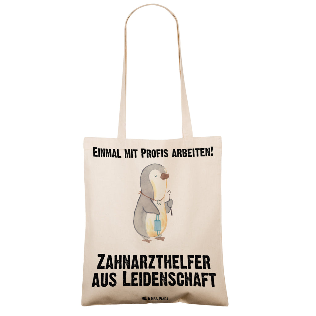 Tragetasche Zahnarzthelfer aus Leidenschaft Beuteltasche, Beutel, Einkaufstasche, Jutebeutel, Stoffbeutel, Tasche, Shopper, Umhängetasche, Strandtasche, Schultertasche, Stofftasche, Tragetasche, Badetasche, Jutetasche, Einkaufstüte, Laptoptasche, Beruf, Ausbildung, Jubiläum, Abschied, Rente, Kollege, Kollegin, Geschenk, Schenken, Arbeitskollege, Mitarbeiter, Firma, Danke, Dankeschön