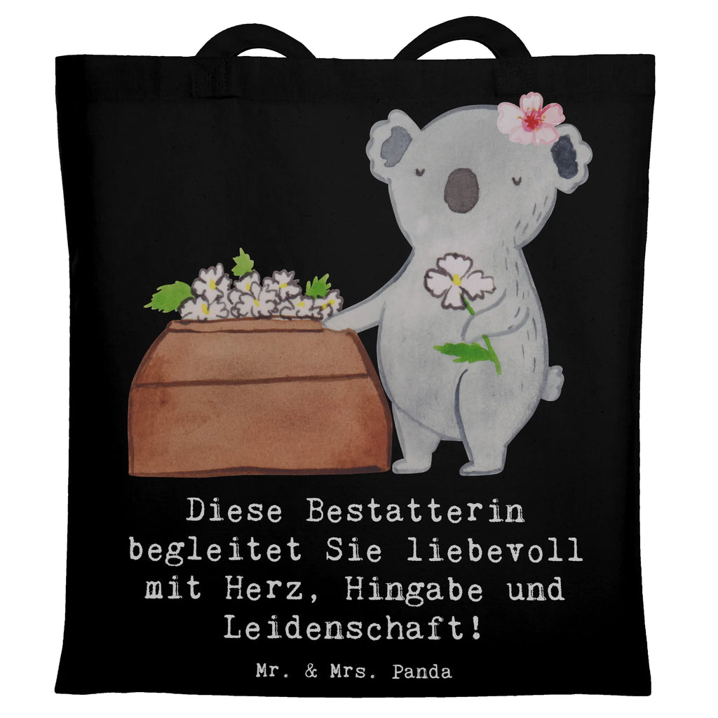 Tragetasche Bestatterin mit Herz Beuteltasche, Beutel, Einkaufstasche, Jutebeutel, Stoffbeutel, Tasche, Shopper, Umhängetasche, Strandtasche, Schultertasche, Stofftasche, Tragetasche, Badetasche, Jutetasche, Einkaufstüte, Laptoptasche, Beruf, Ausbildung, Jubiläum, Abschied, Rente, Kollege, Kollegin, Geschenk, Schenken, Arbeitskollege, Mitarbeiter, Firma, Danke, Dankeschön